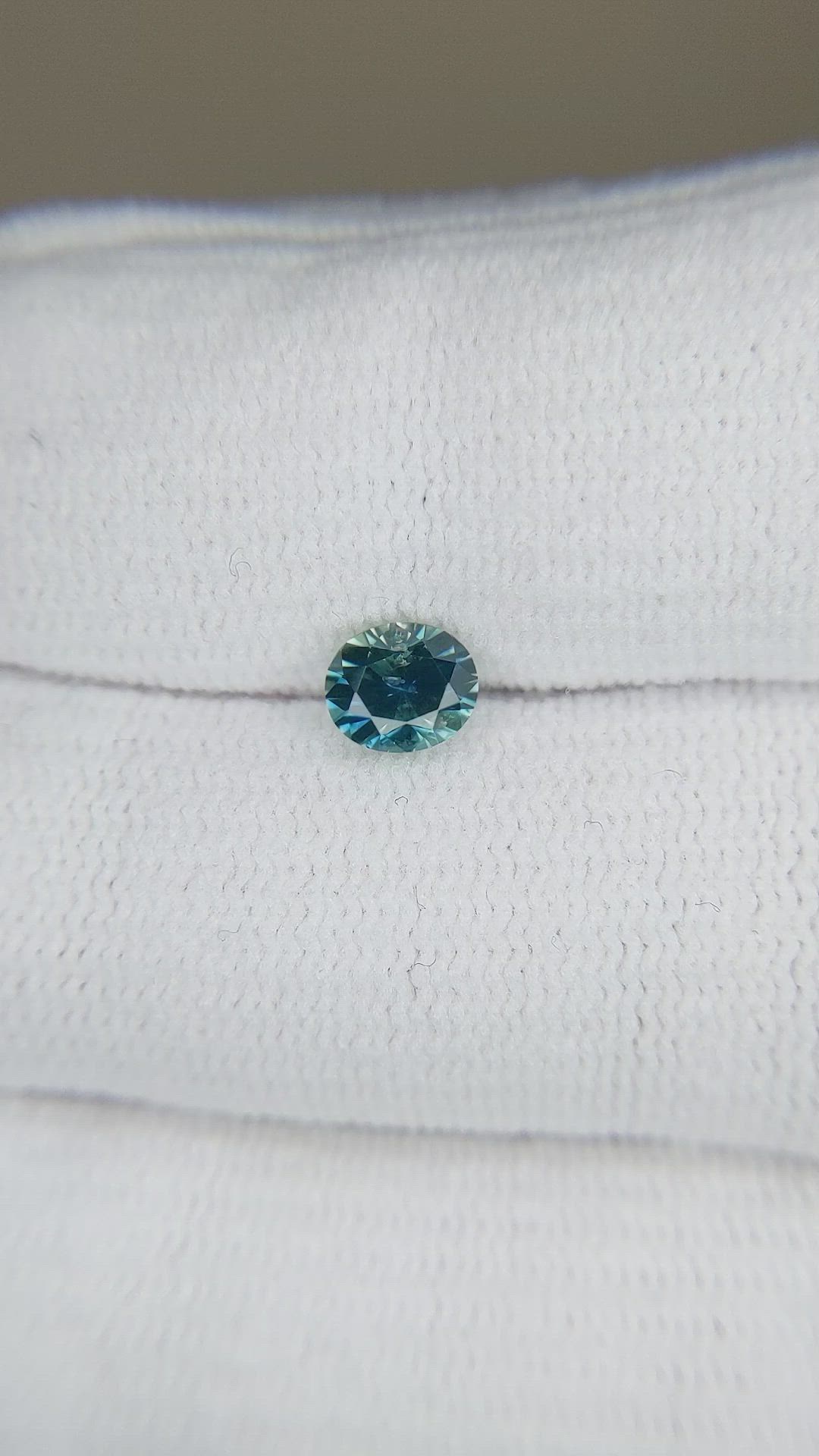 0.74 Ct. Greenish Blue Sapphire from Montana Size Video