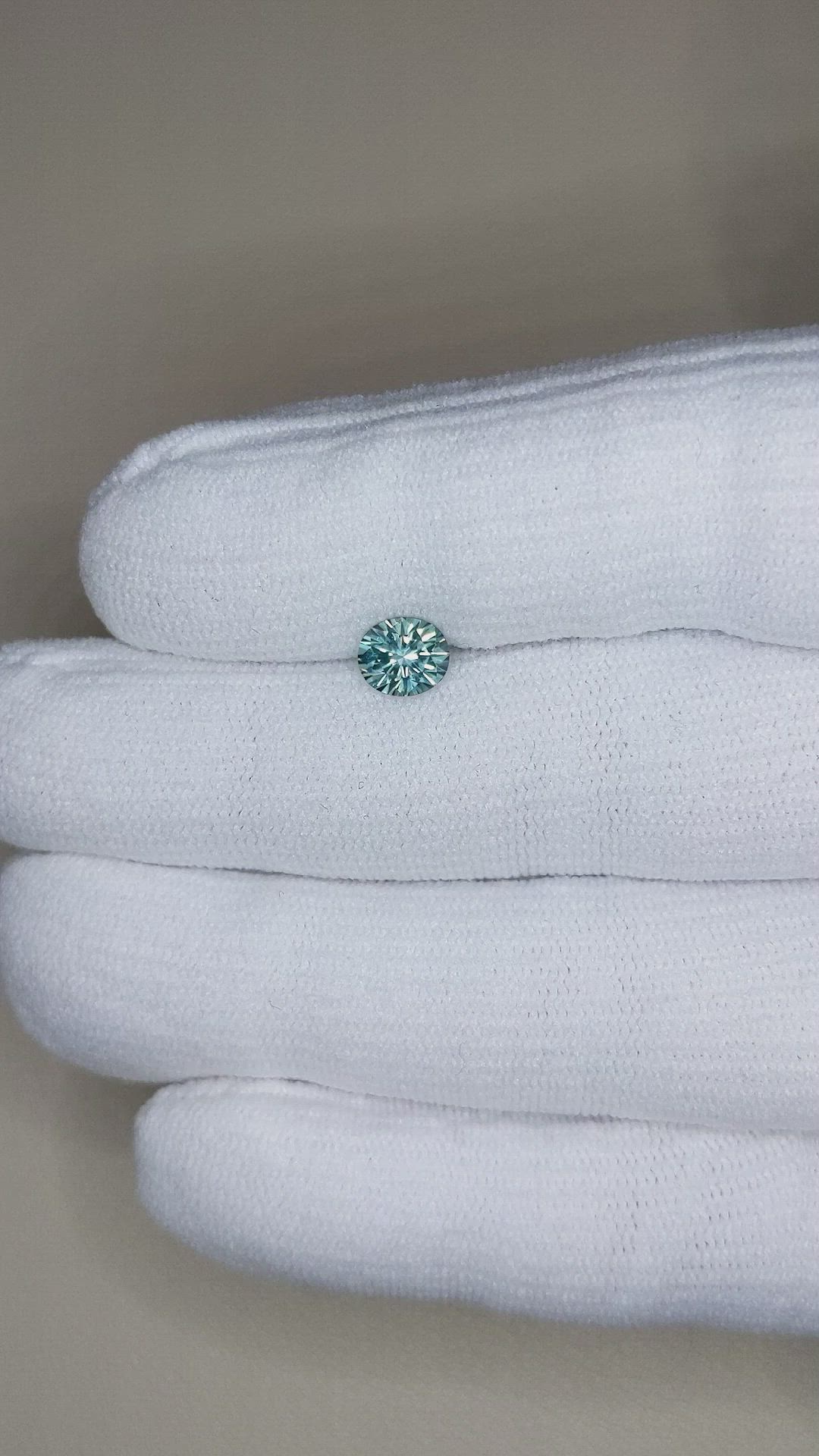 1.01 Ct. Greenish Blue Sapphire from Montana Size Video
