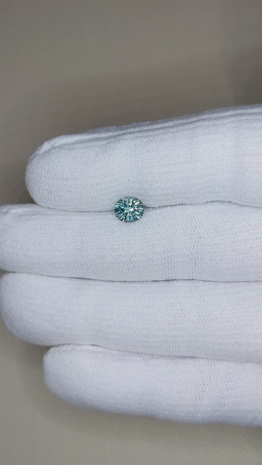 1.01 Ct. Greenish Blue Sapphire from Montana Size Video