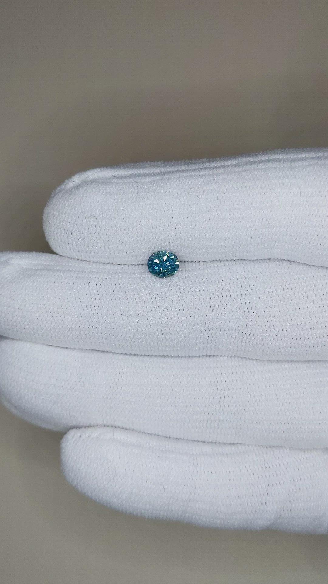 0.76 Ct. Greenish Blue Sapphire from Montana Size Video