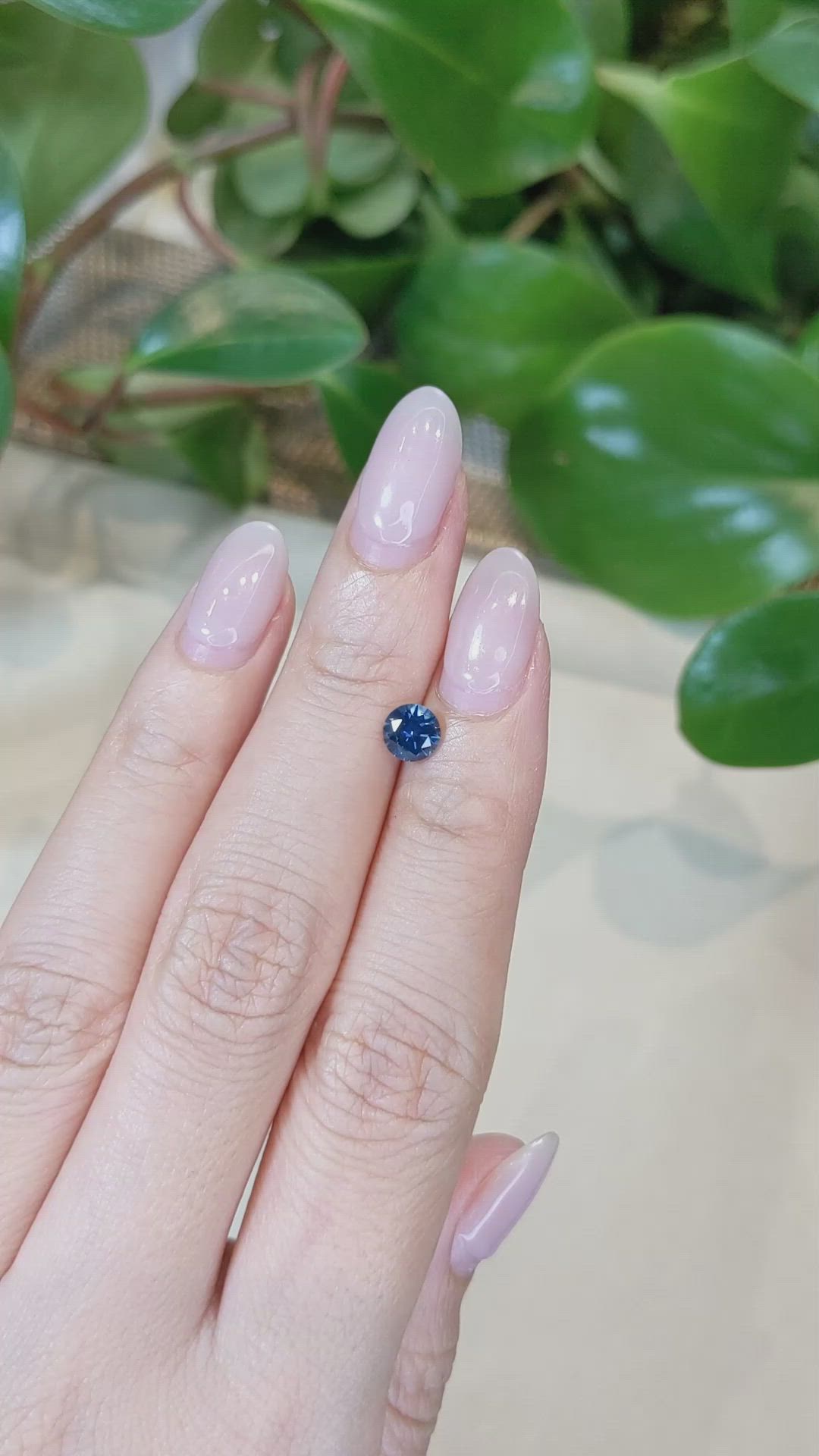 0.87 Ct. Greenish Blue Sapphire from Montana Size Video