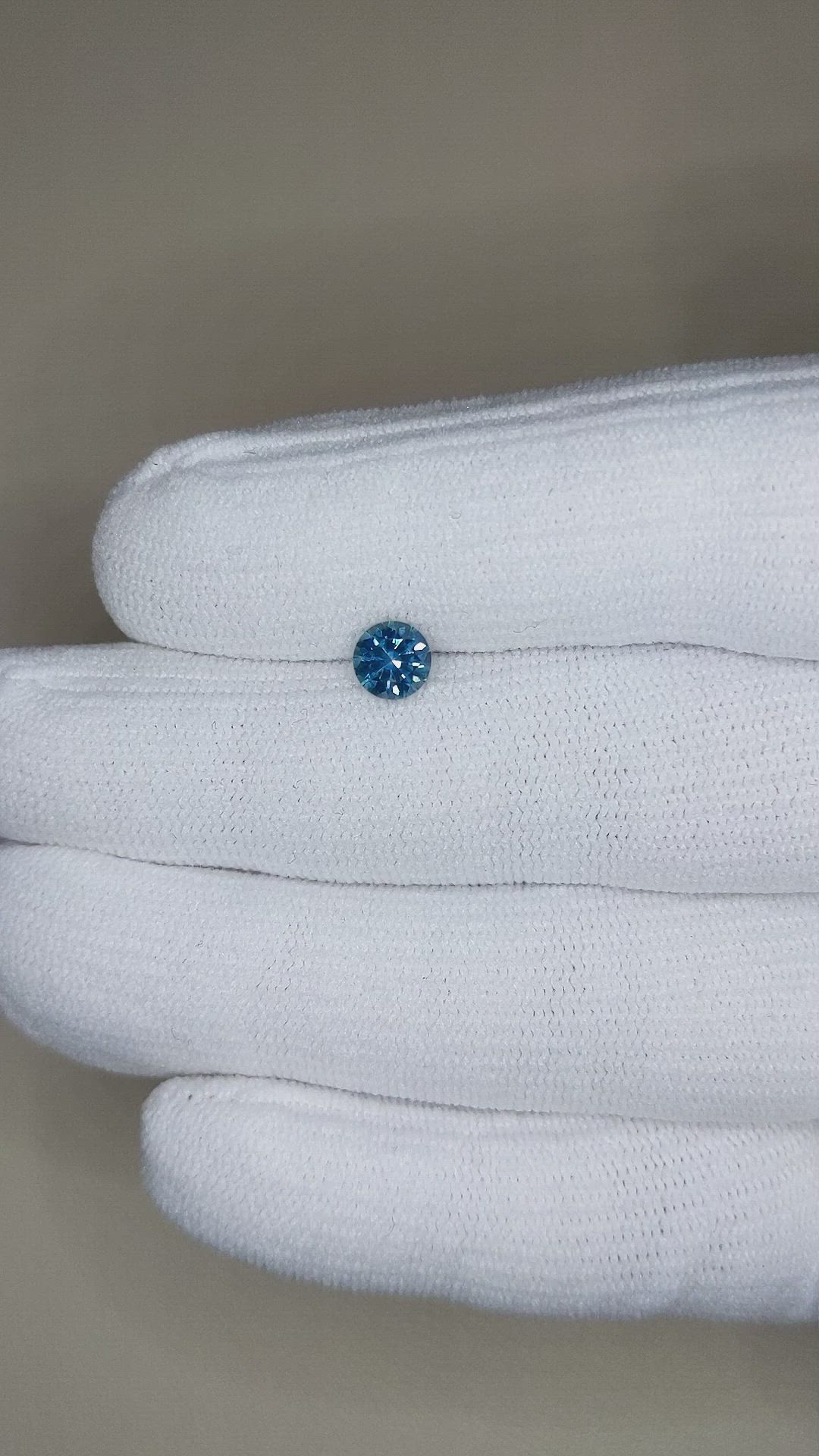 0.87 Ct. Greenish Blue Sapphire from Montana Size Video