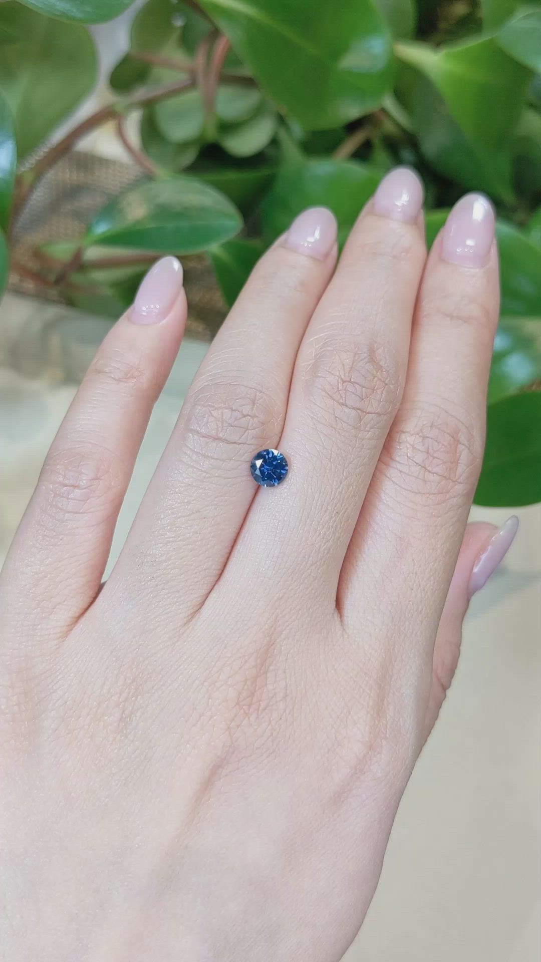 0.87 Ct. Greenish Blue Sapphire from Montana Size Video