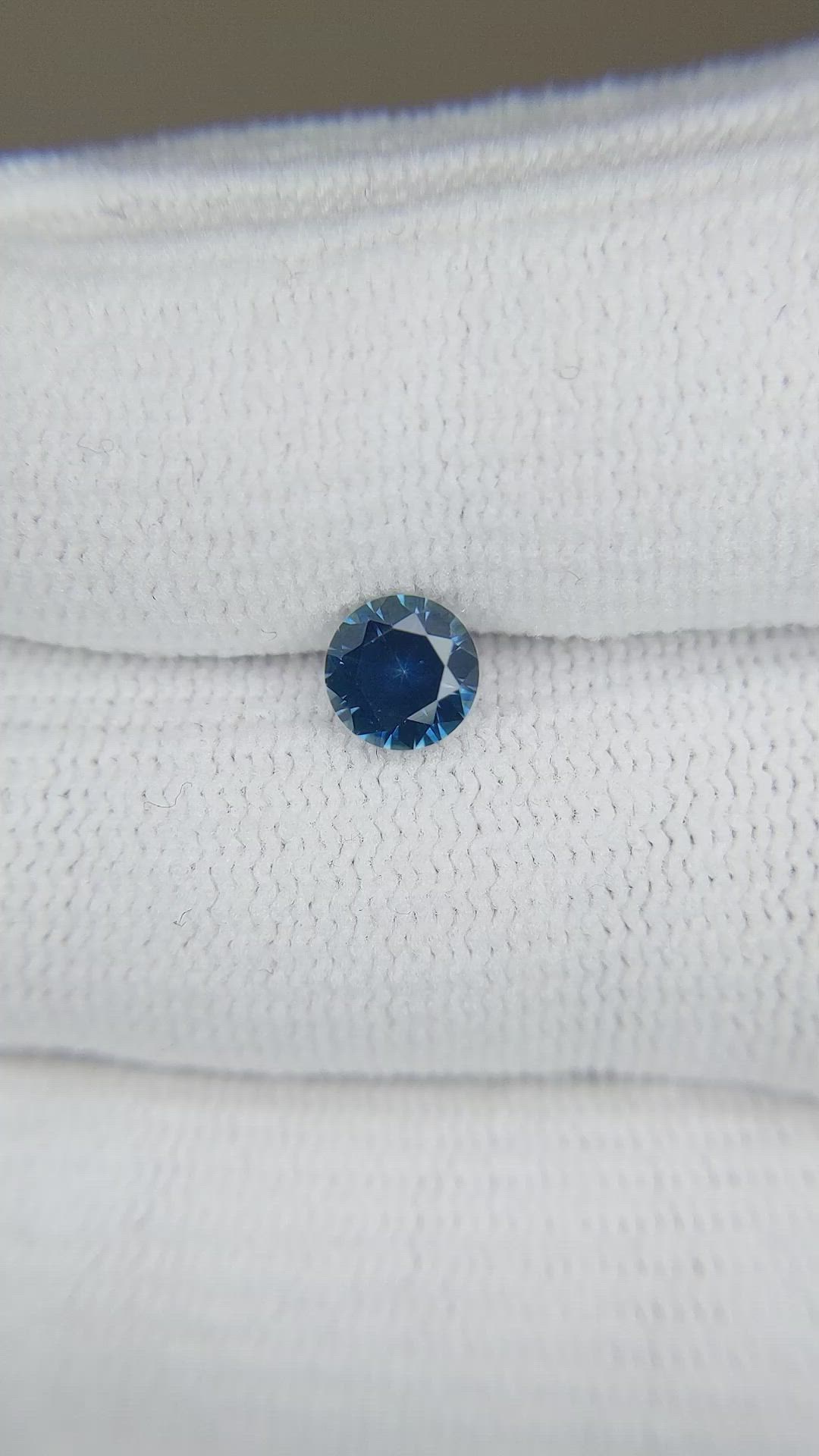 0.87 Ct. Greenish Blue Sapphire from Montana Size Video