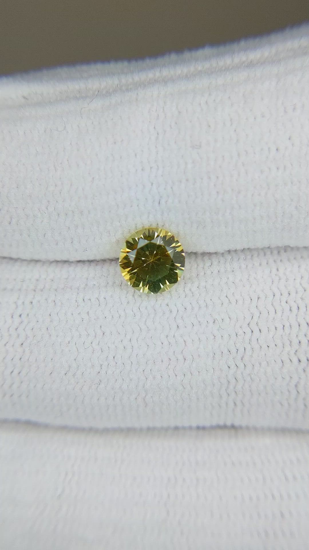 1.14 Ct. Yellow Sapphire from Montana Size Video