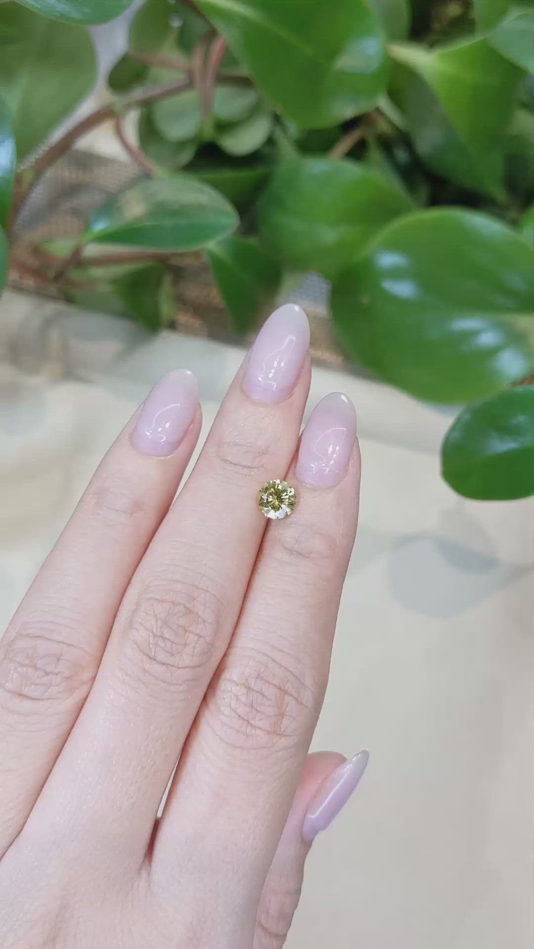 1.14 Ct. Yellow Sapphire from Montana Size Video