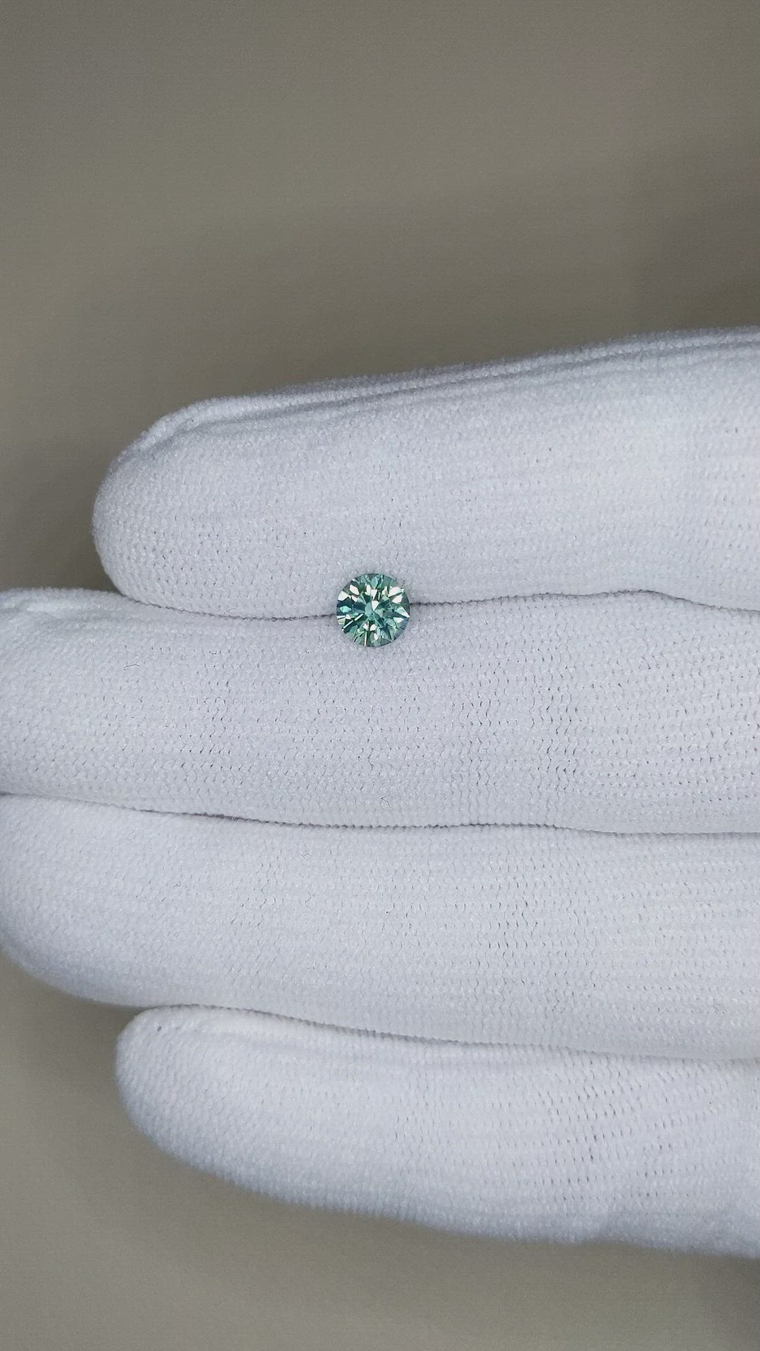 0.82 Ct. Bluish Green Sapphire from Montana Size Video