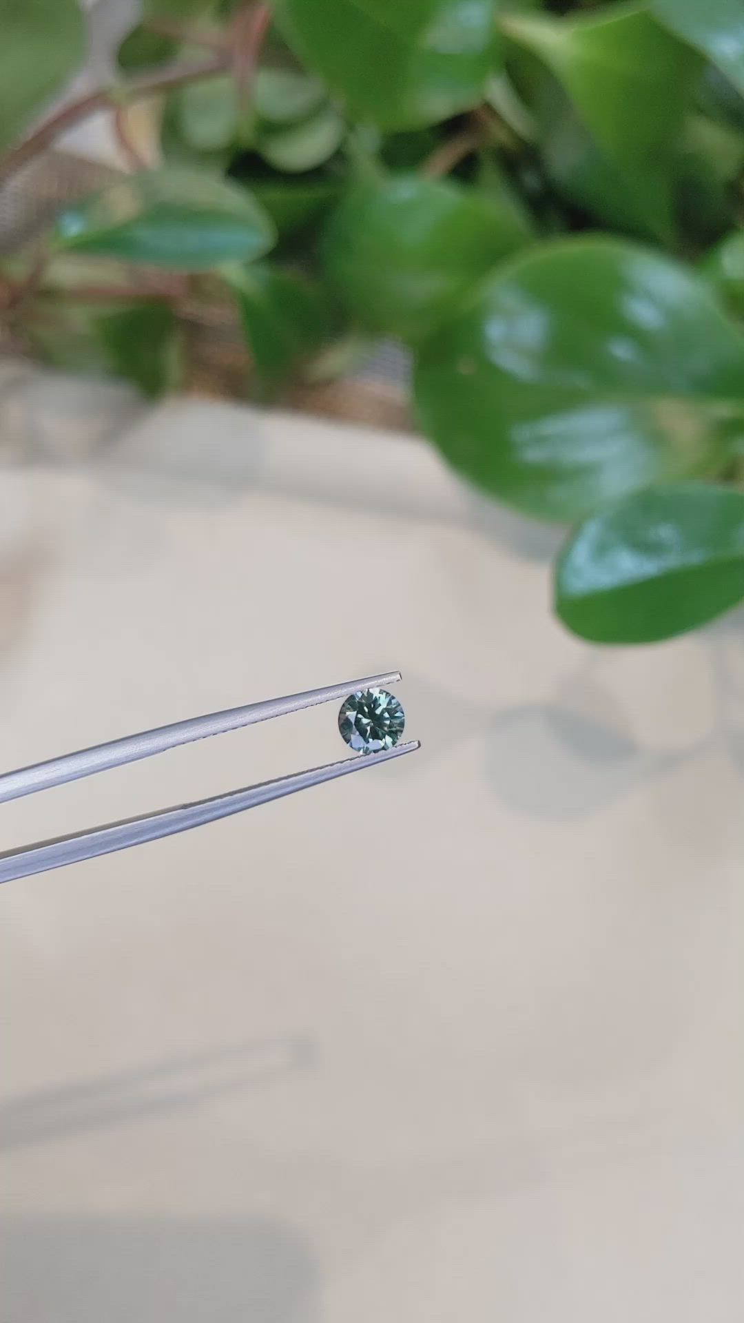 0.82 Ct. Bluish Green Sapphire from Montana Size Video