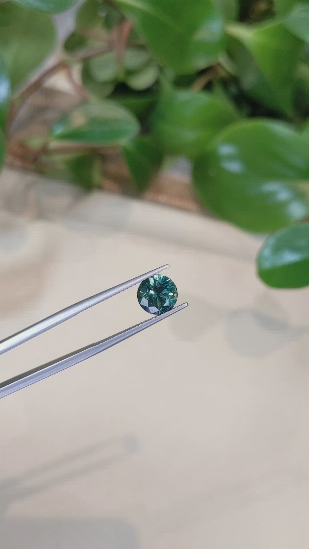 2.53 Ct. Bluish Green Sapphire from Montana Size Video