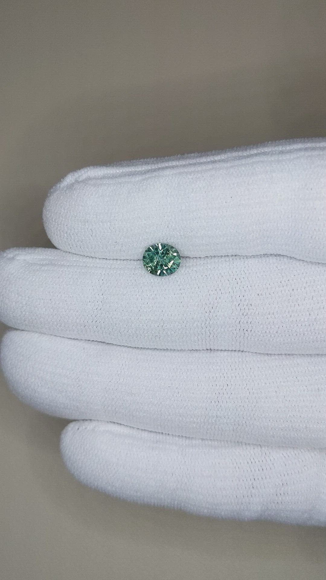 1.28 Ct. Bluish Green Sapphire from Montana Size Video