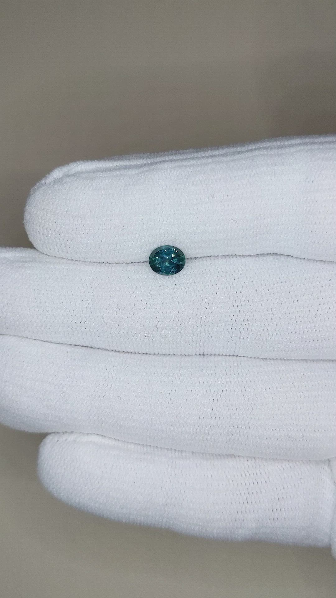 0.68 Ct. Greenish Blue Sapphire from Montana Size Video