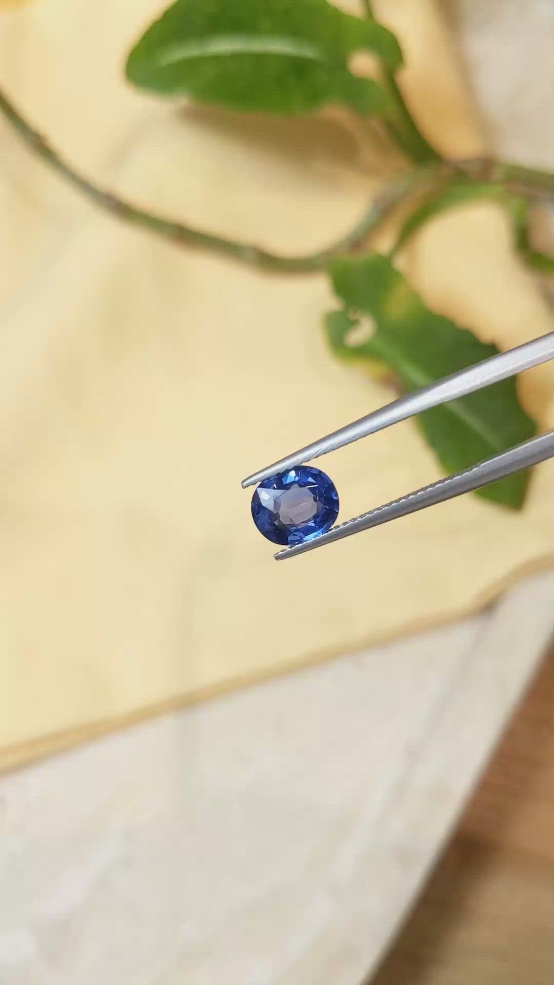 1.79 Ct. Blue Sapphire from Ceylon (Sri Lanka) Size Video