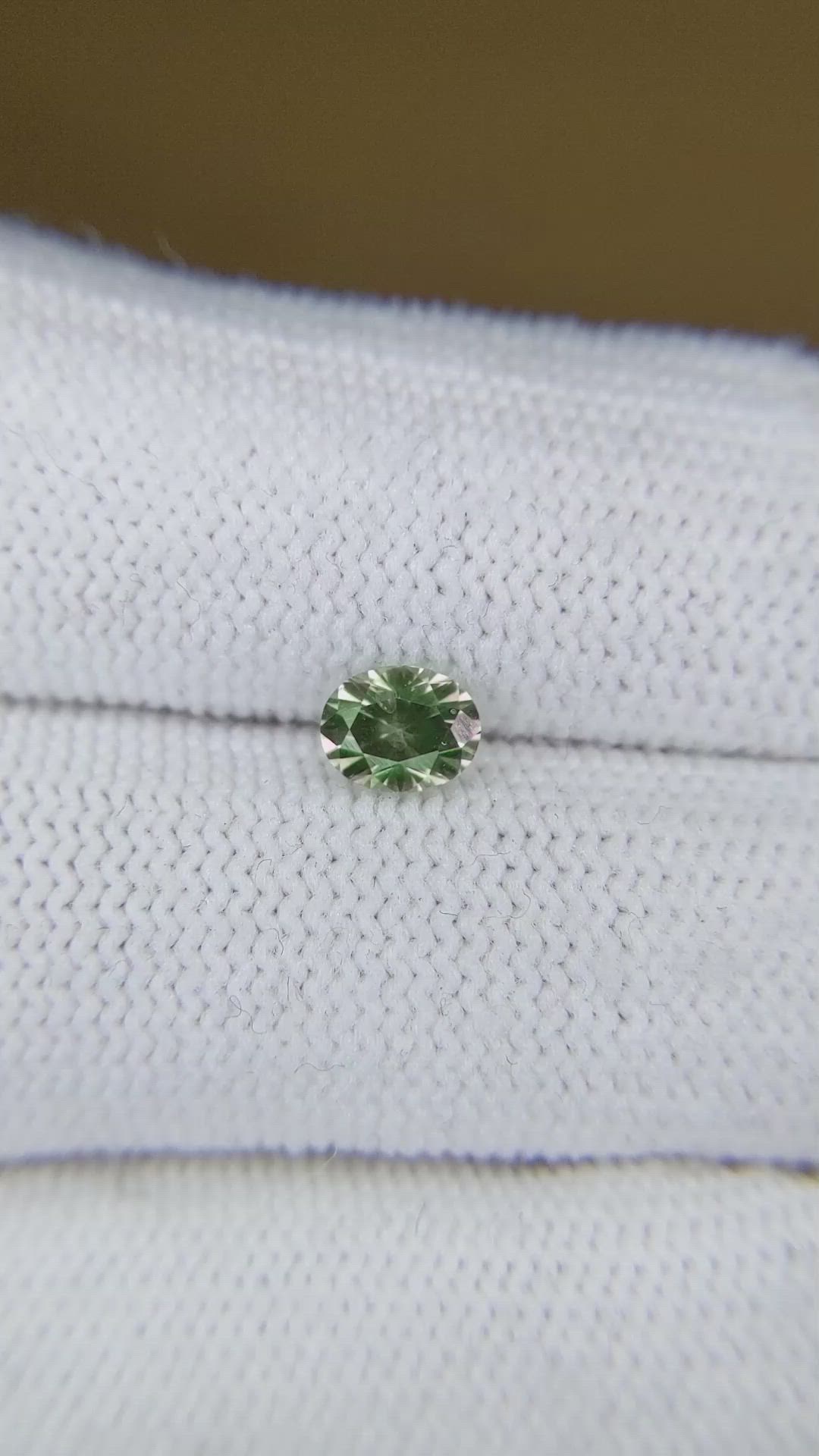 0.74 Ct. Green Sapphire from Montana Size Video