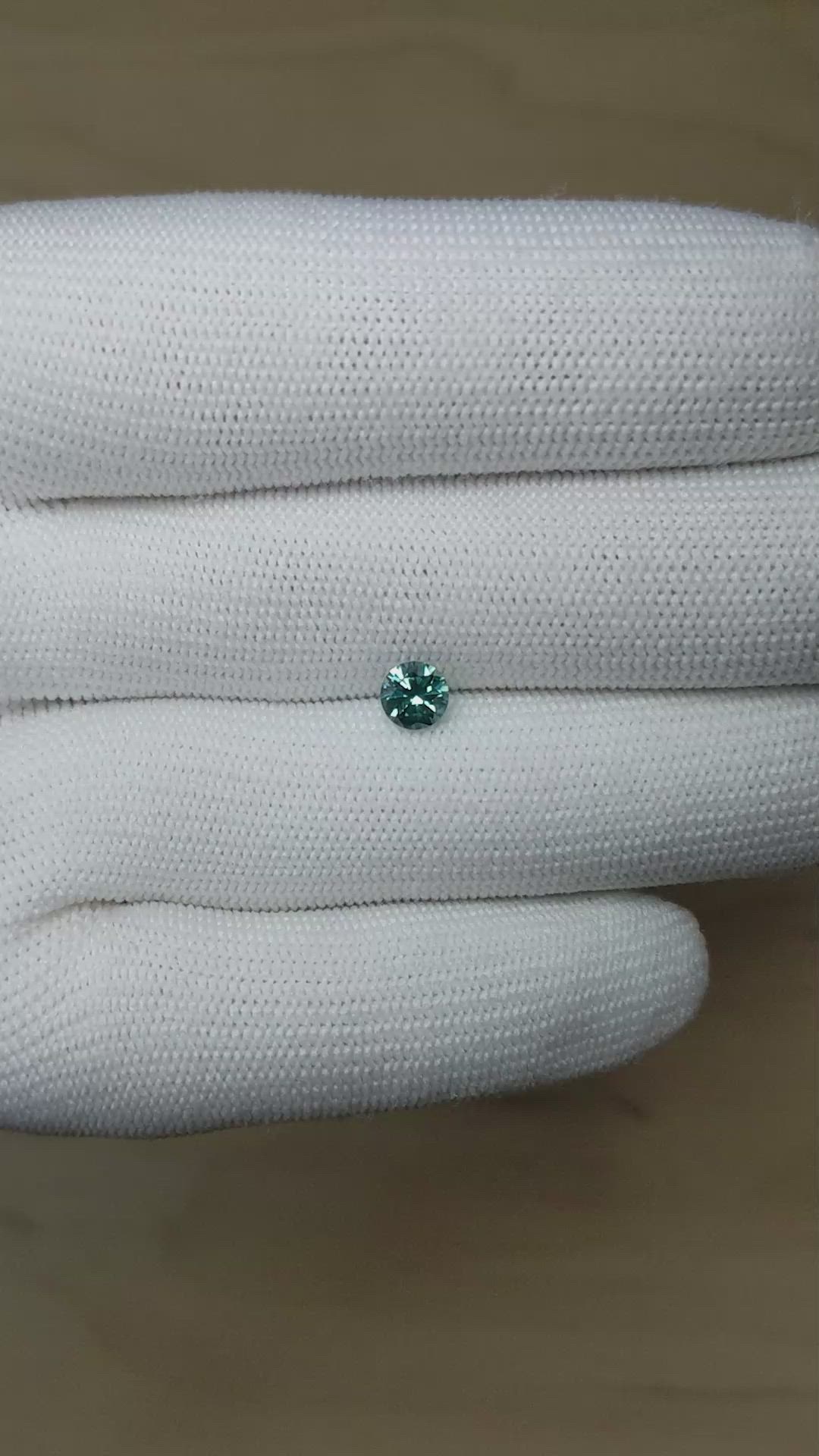 0.90 Ct. Bluish Green Sapphire from Montana Size Video