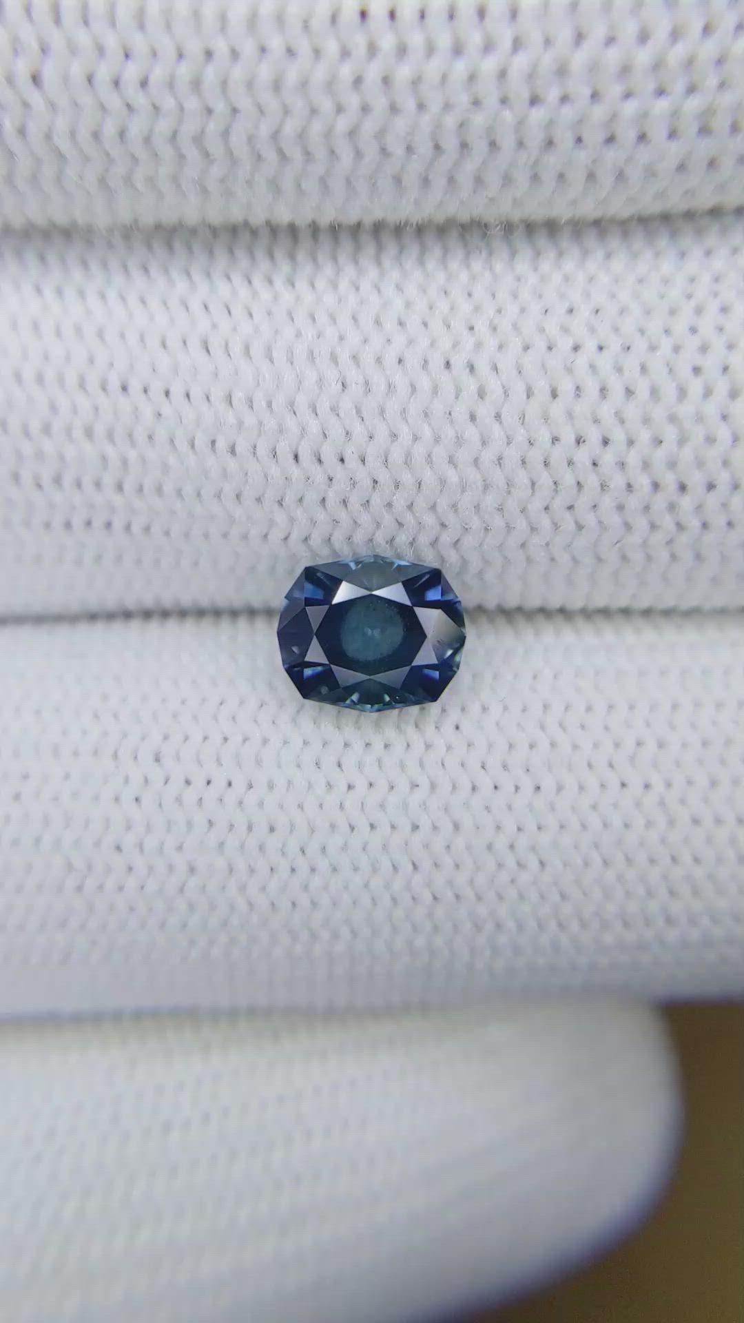 1.69 Ct. Greenish Blue Sapphire from Montana Size Video