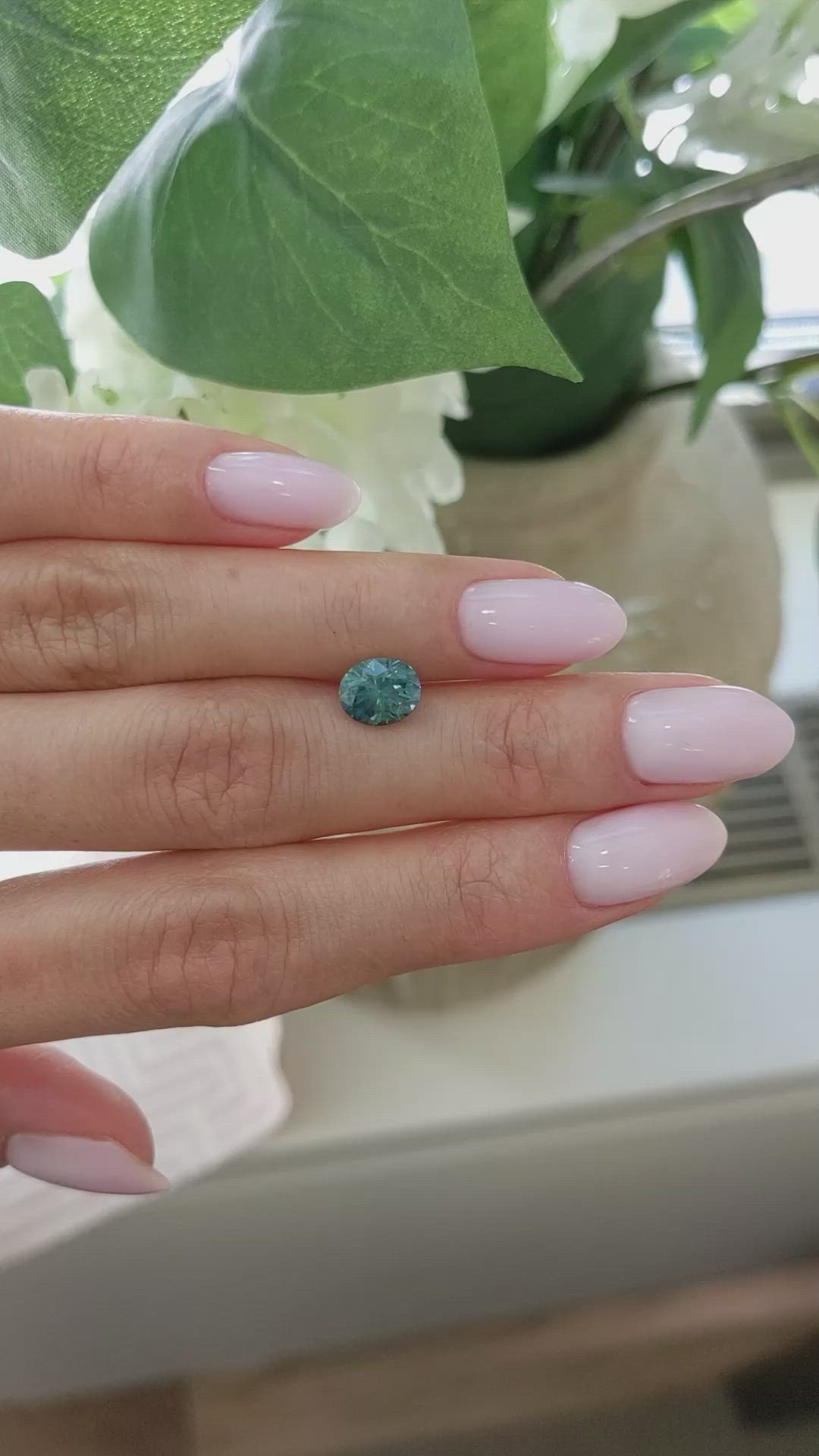 1.85 Ct. Green Sapphire from Montana Size Video