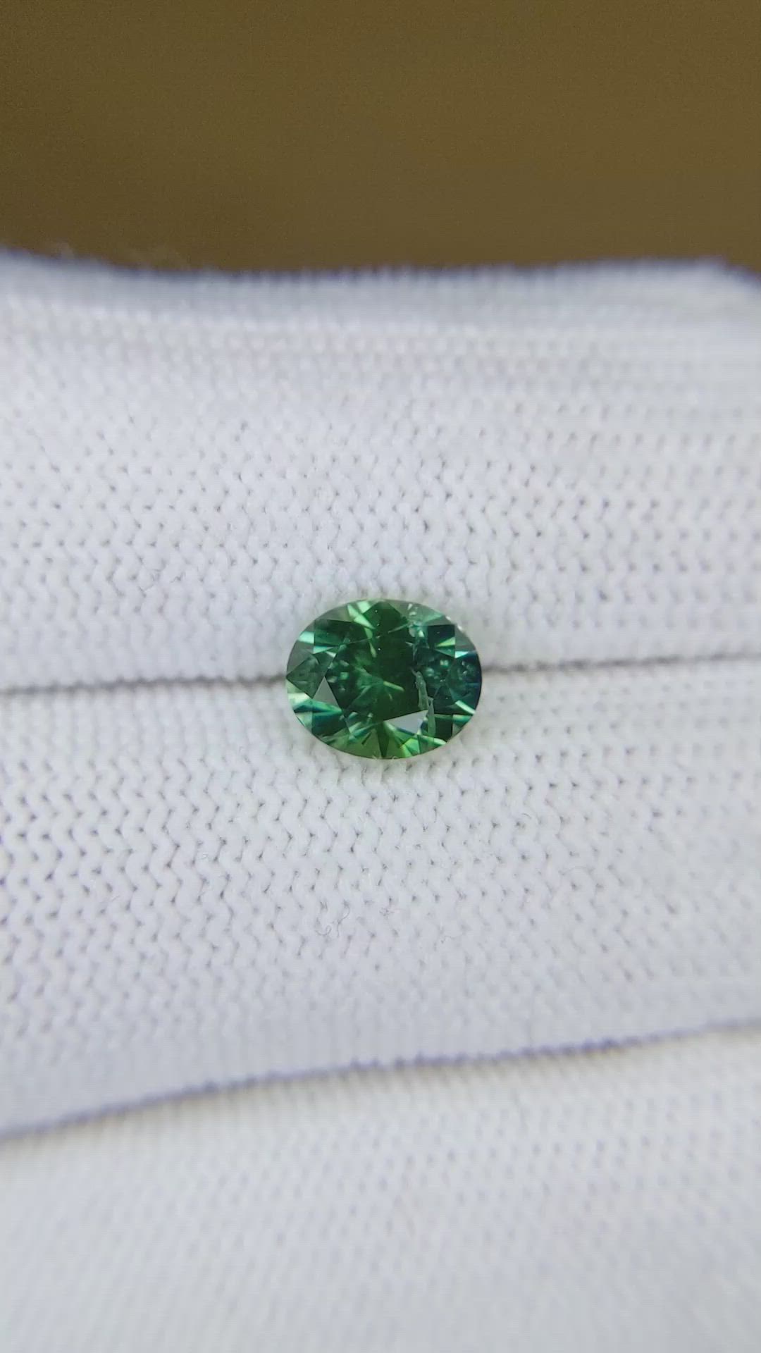 1.85 Ct. Green Sapphire from Montana Size Video