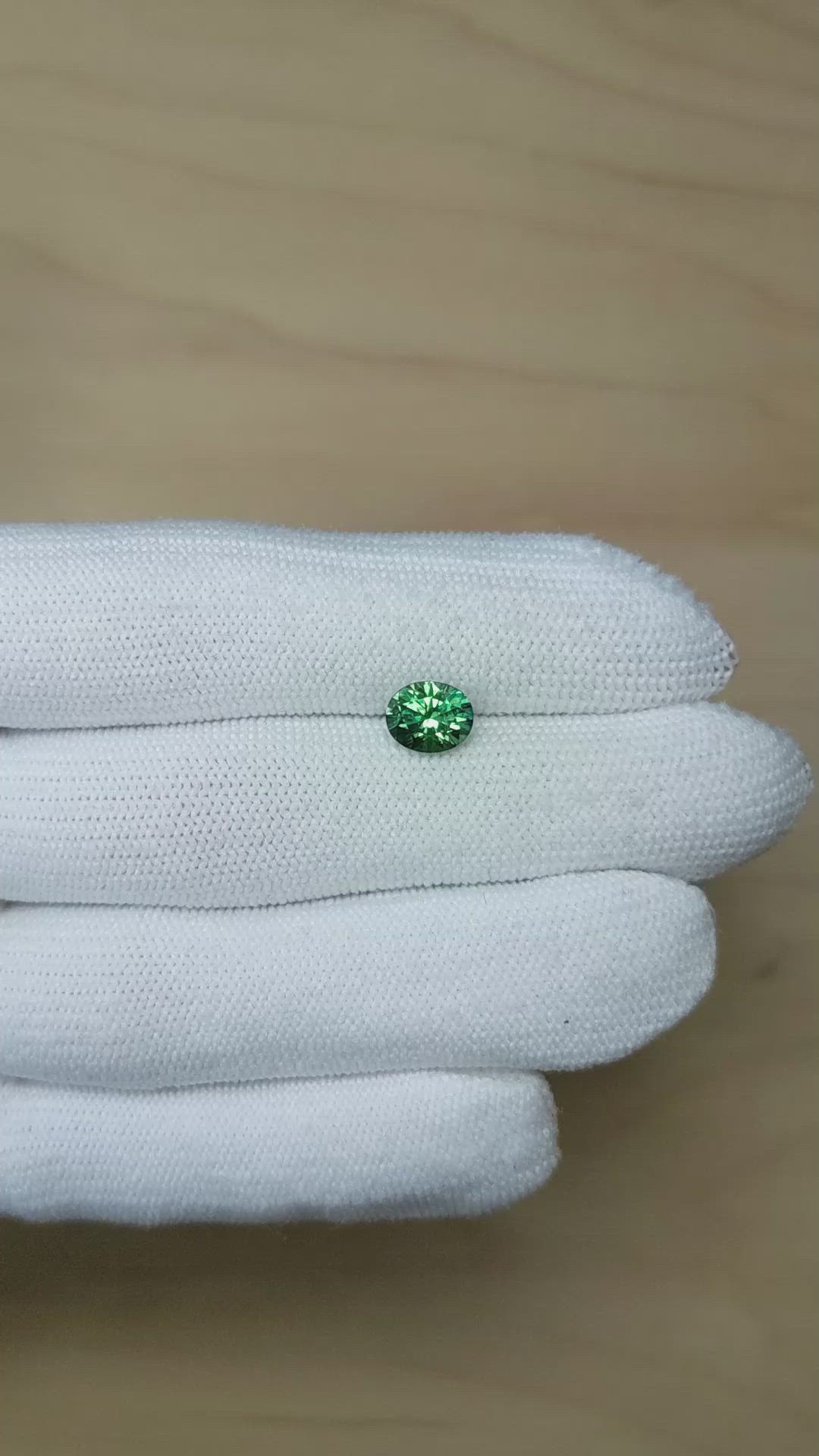 1.85 Ct. Green Sapphire from Montana Size Video