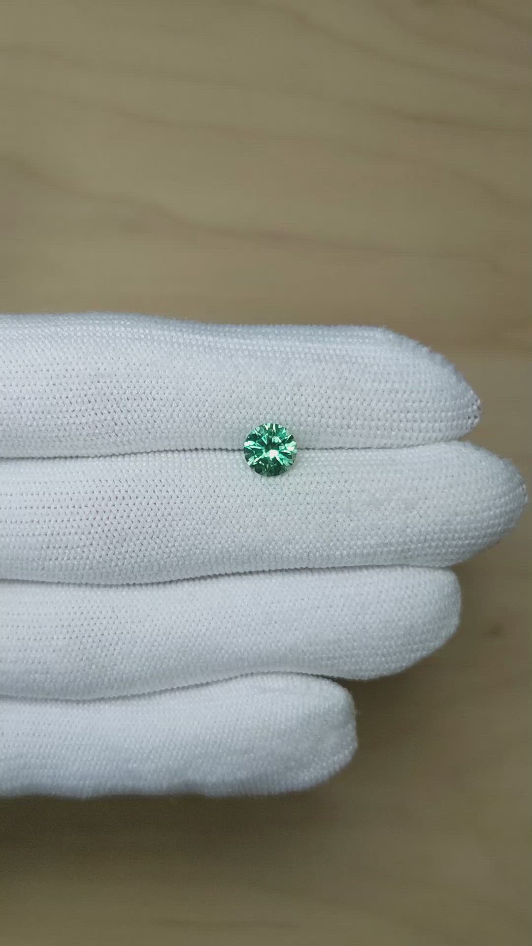 1.47 Ct. Bluish Green Sapphire from Montana Size Video