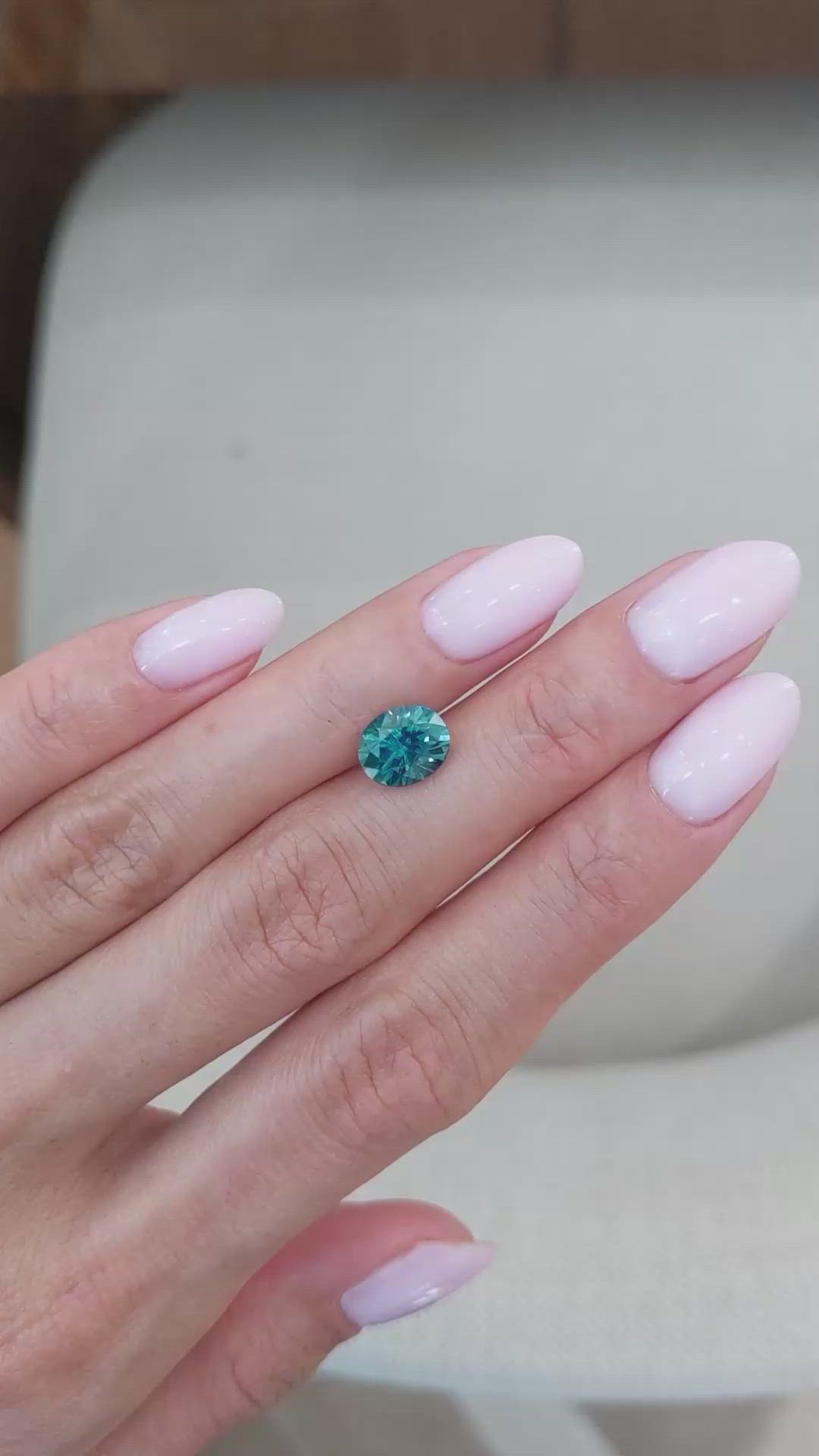 2.58 Ct. Greyish Blue Sapphire from Montana Size Video