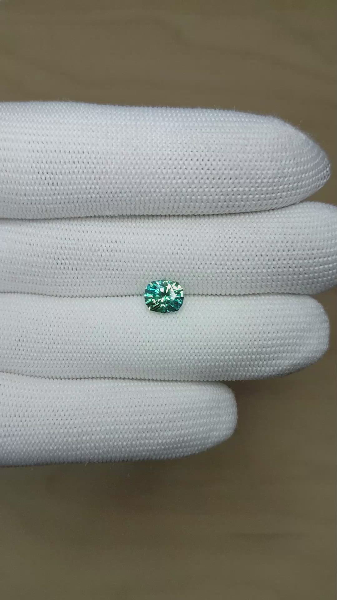 1.83 Ct. Bluish Green Sapphire from Montana Size Video