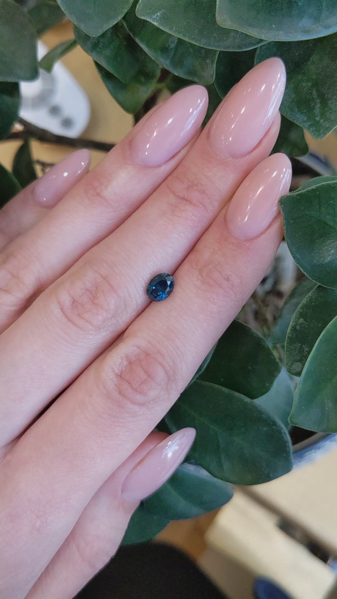 1.12 Ct. Blue Sapphire from Montana Size Video