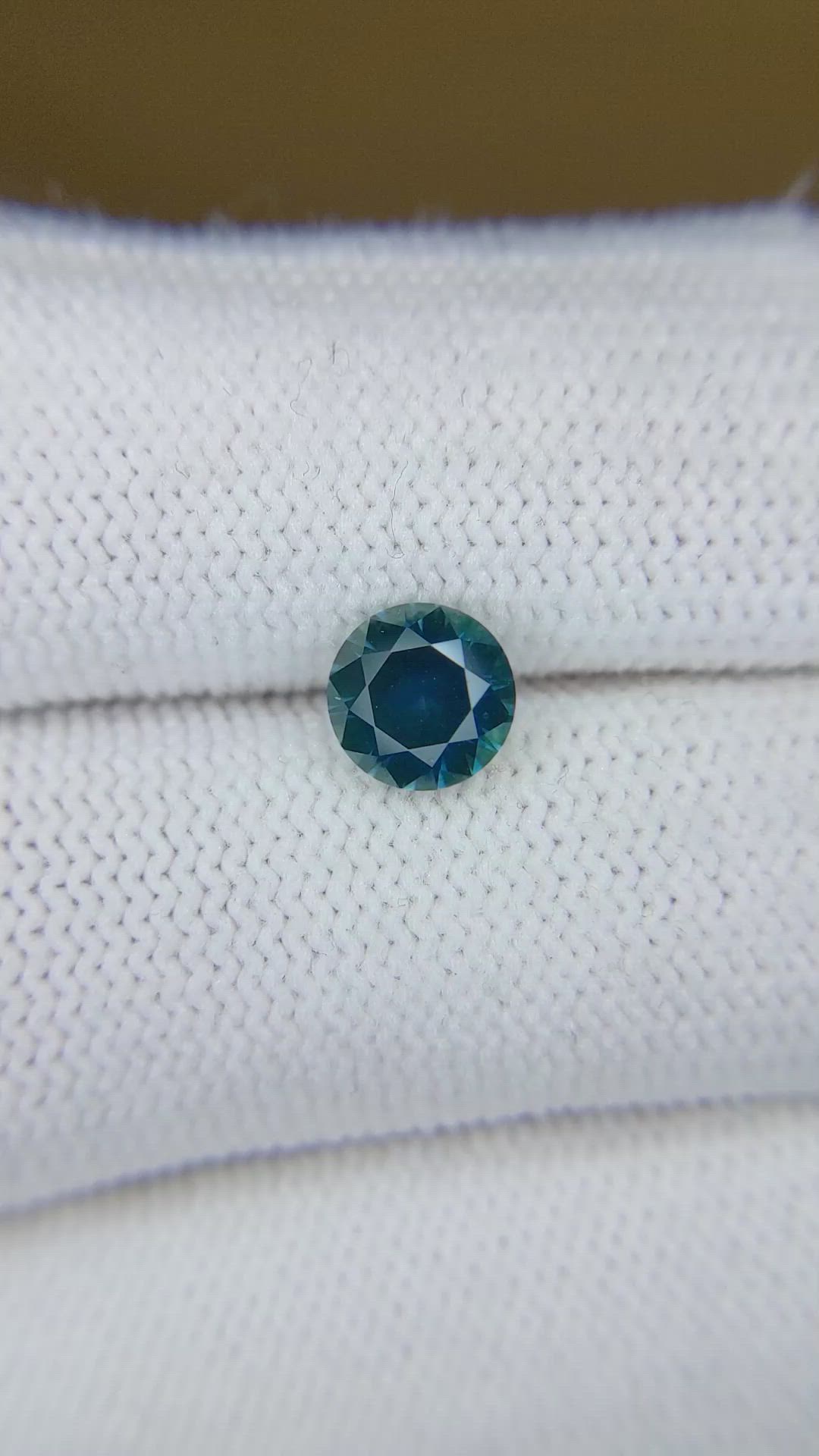 1.34 Ct. Greenish Blue Sapphire from Montana Size Video