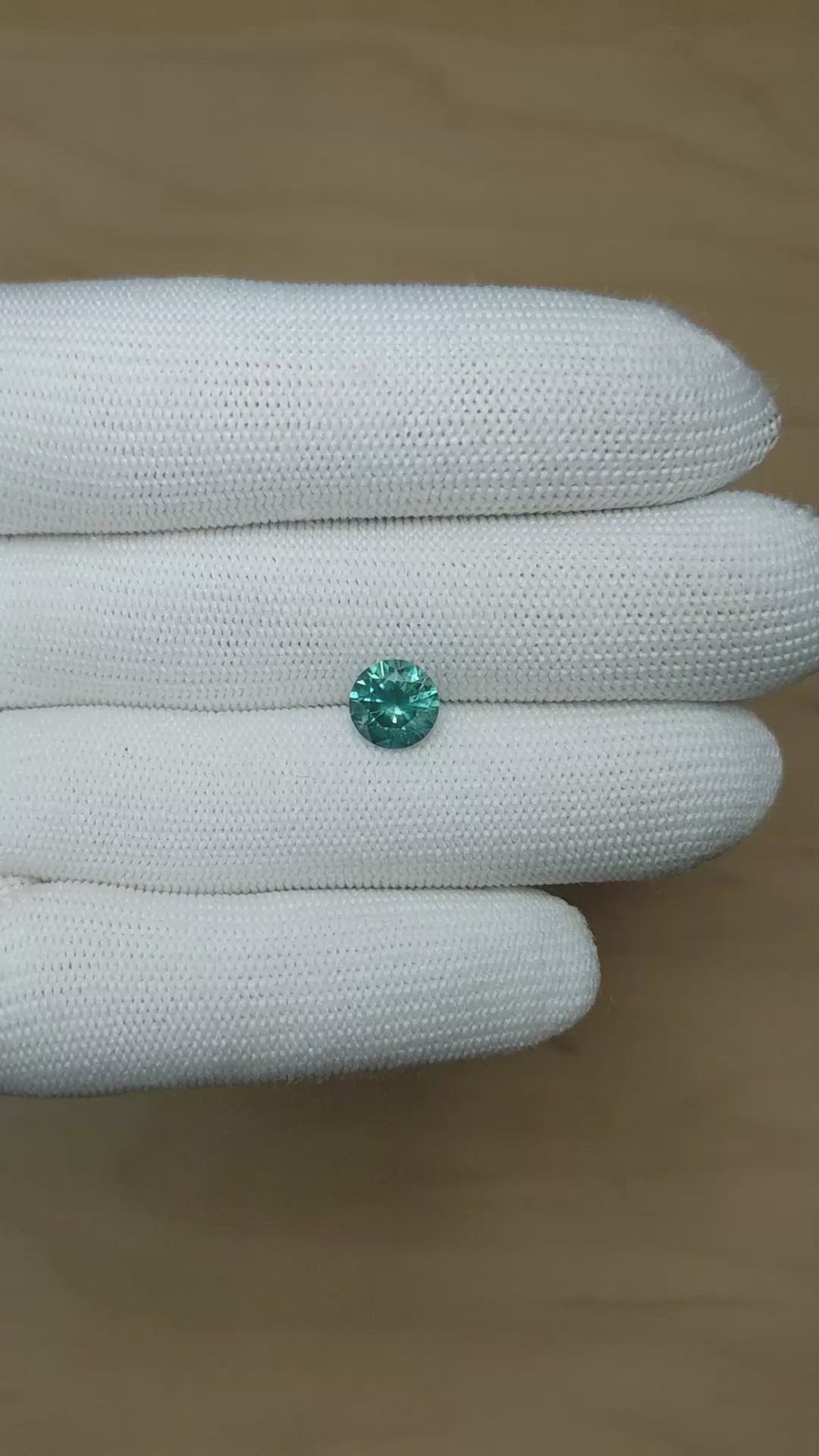 2.42 Ct. Bluish Green Sapphire from Montana Size Video