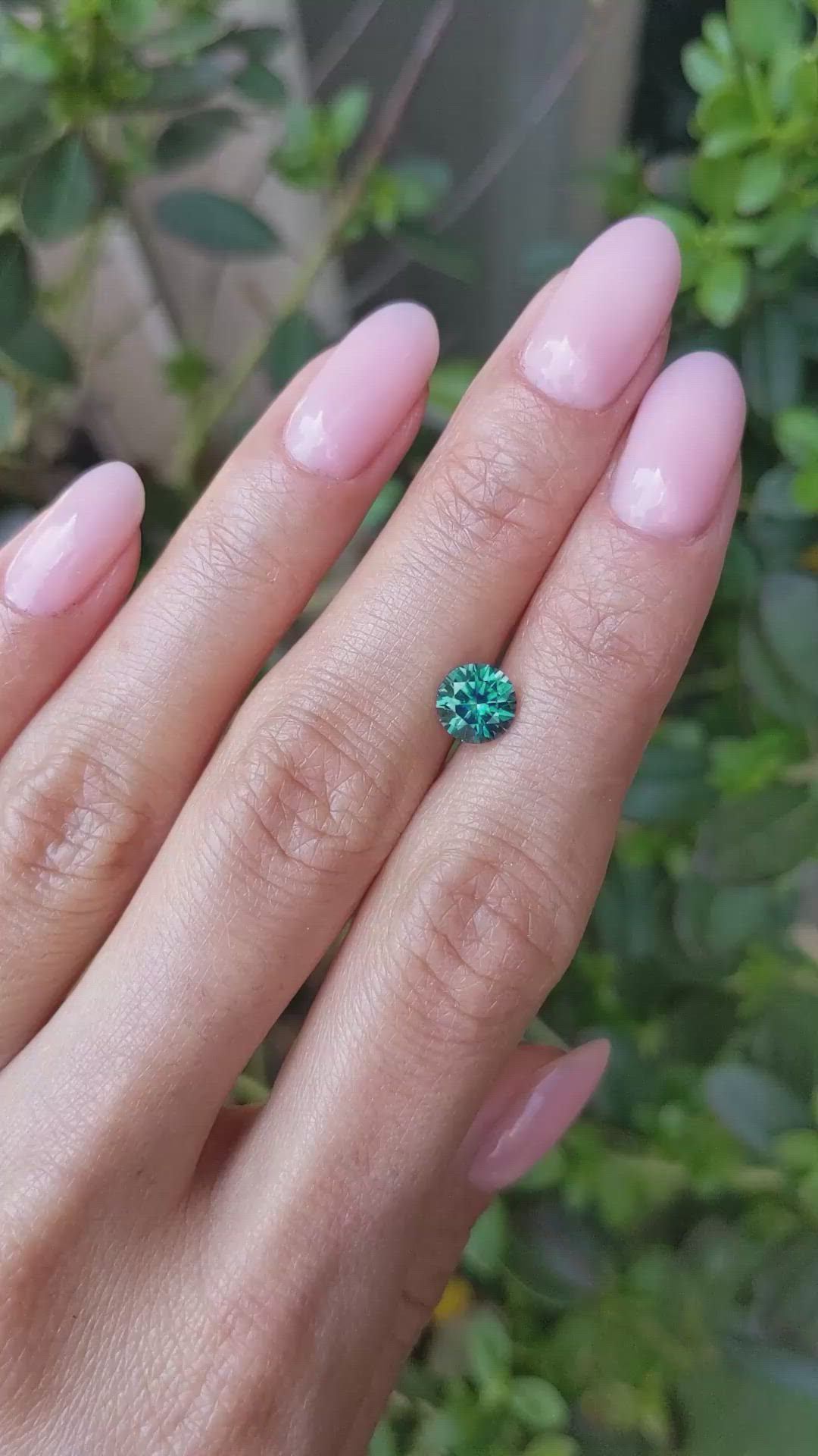 1.37 Ct. Bluish Green Sapphire from Montana Size Video