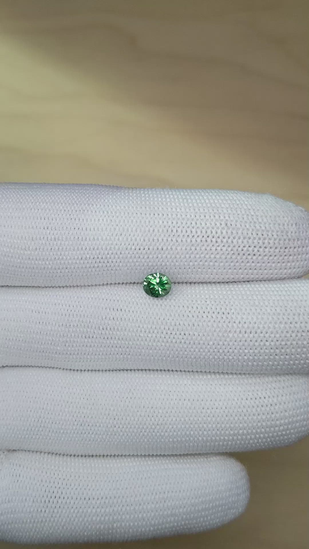 0.87 Ct. Green Sapphire from Montana Size Video