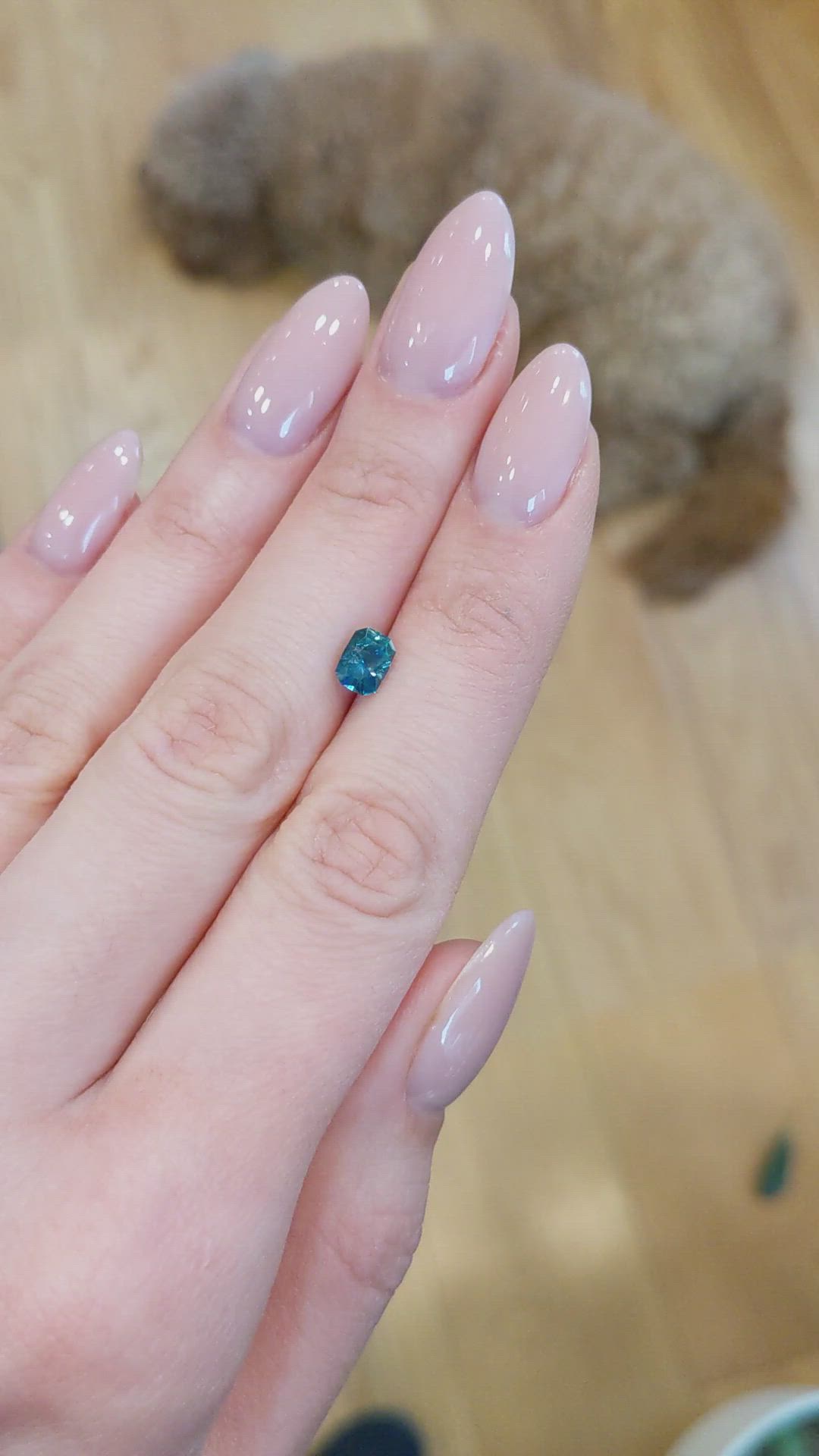 1.03 Ct. Blue Sapphire from Montana Size Video