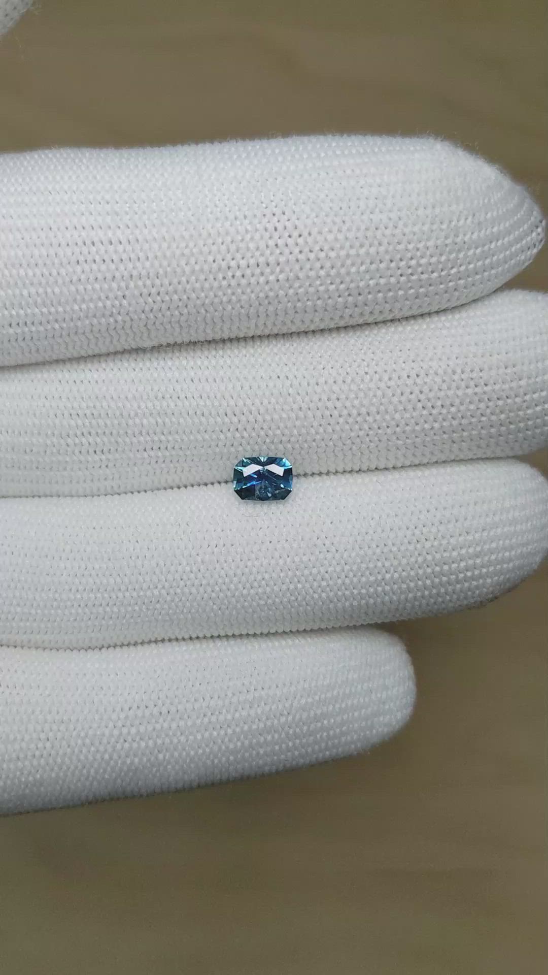1.03 Ct. Blue Sapphire from Montana Size Video