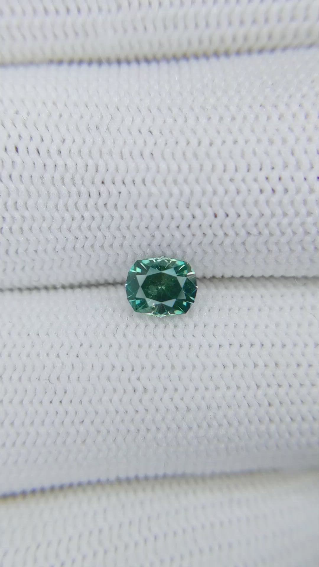 0.84 Ct. Bluish Green Sapphire from Montana Size Video