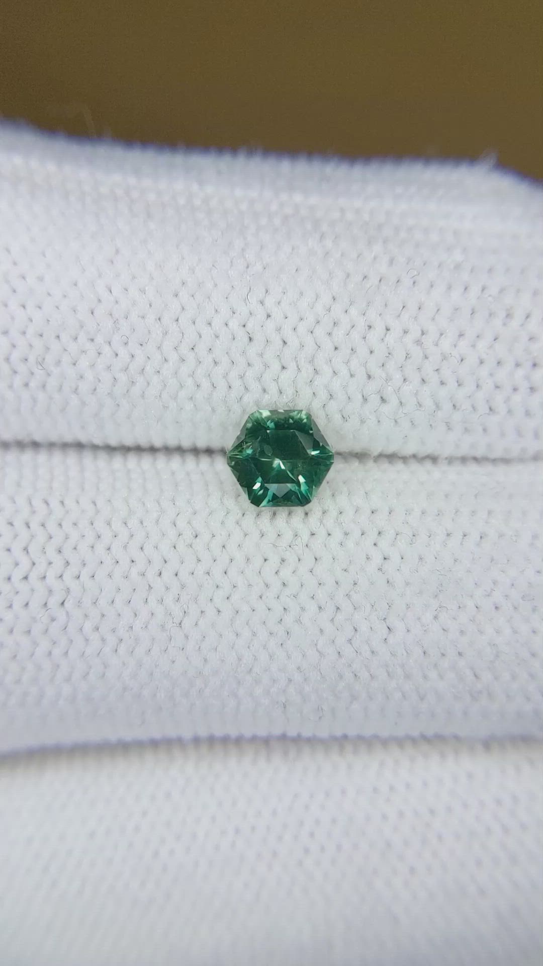 0.83 Ct. Bluish Green Sapphire from Montana Size Video