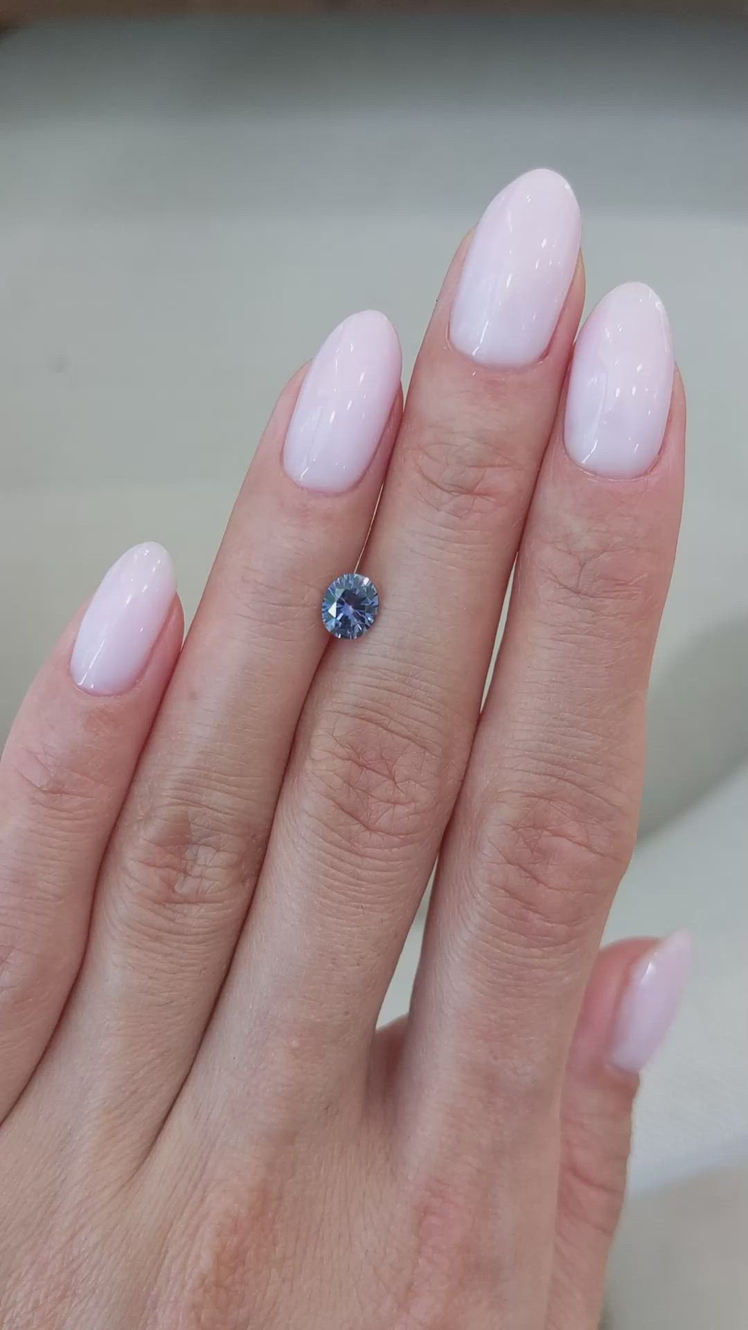 0.86 Ct. Purplish Blue Sapphire from Montana Size Video