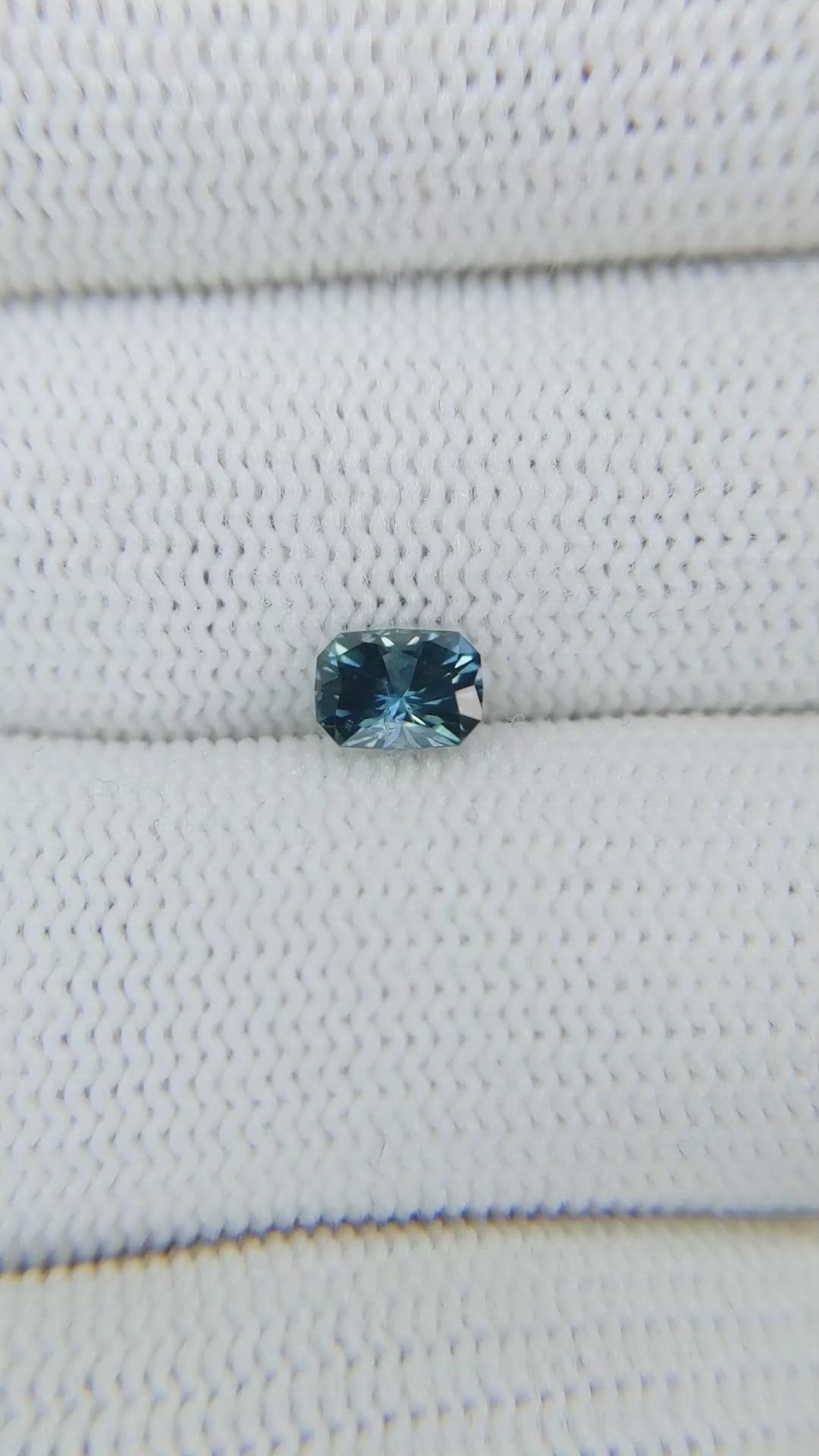 0.77 Ct. Blue Sapphire from Montana Size Video