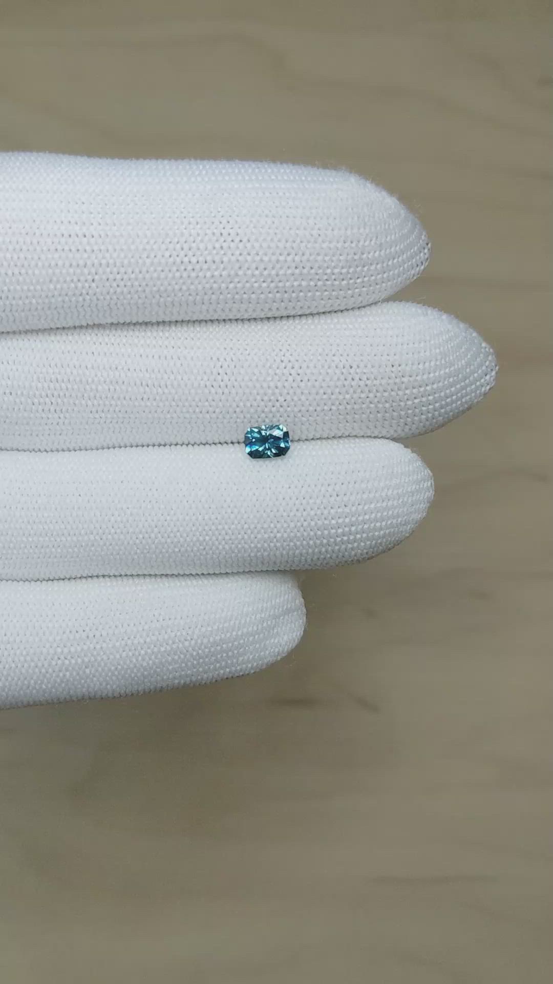 0.77 Ct. Blue Sapphire from Montana Size Video