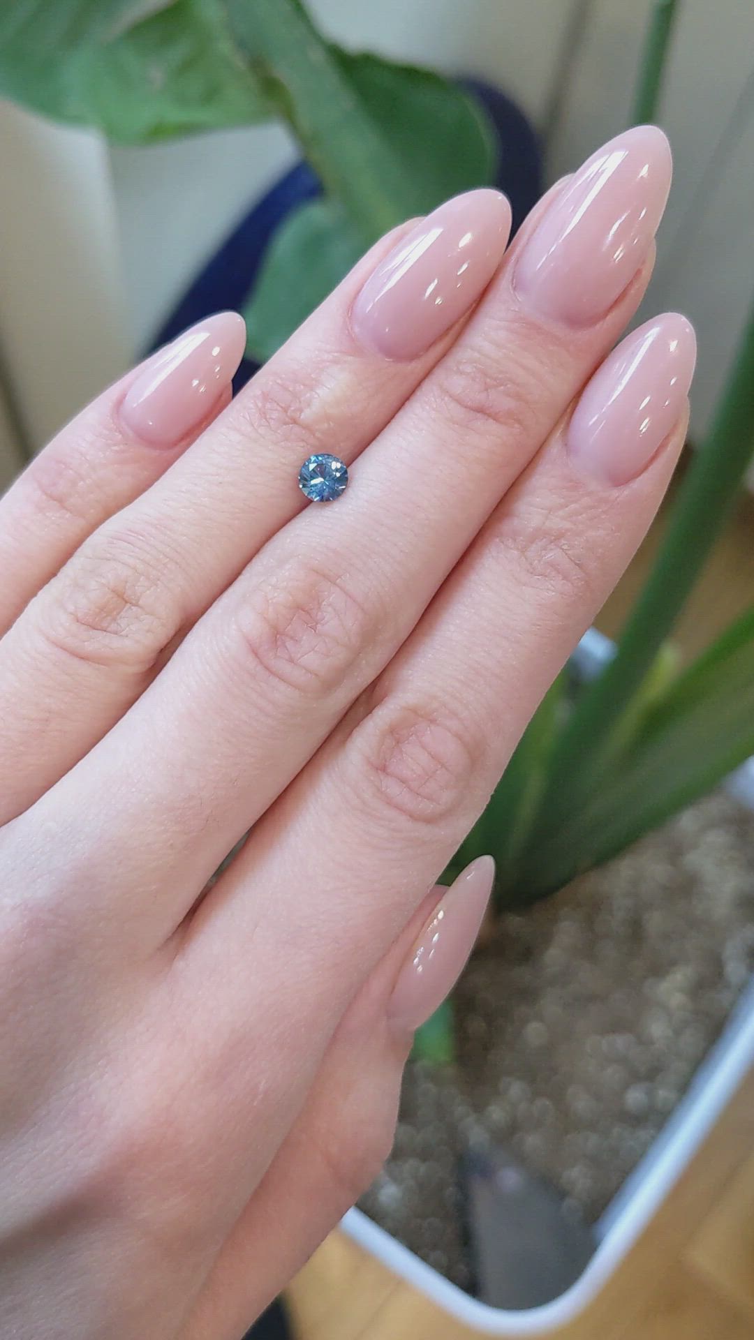 0.70 Ct. Blue Sapphire from Montana Size Video