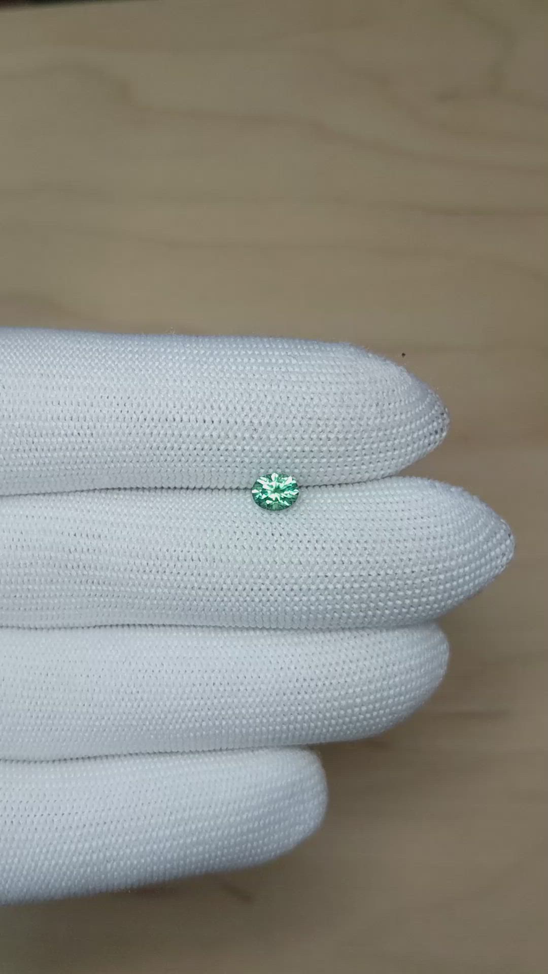0.79 Ct. Bluish Green Sapphire from Montana Size Video