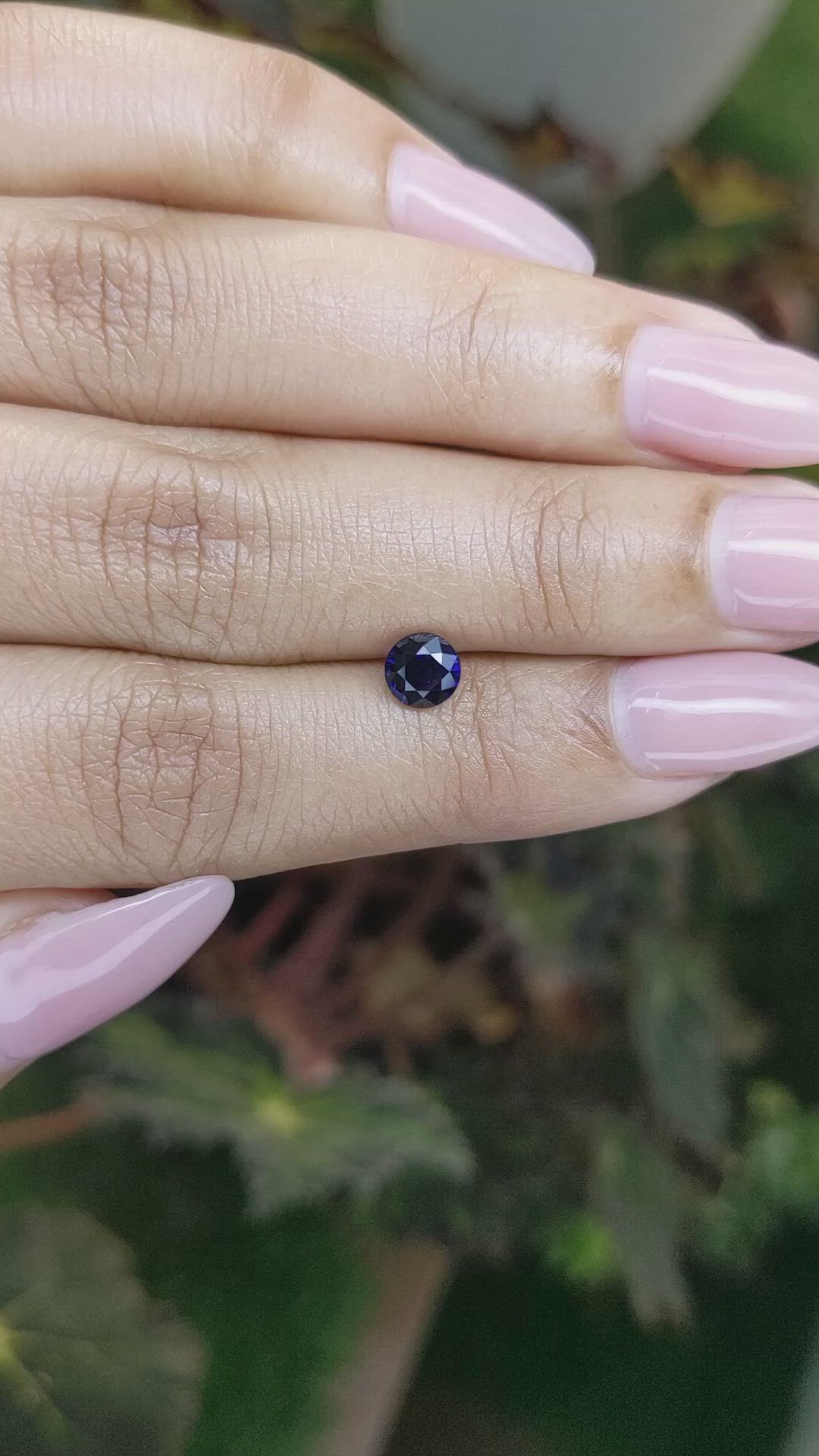 0.73 Ct. Blue Sapphire from Ceylon (Sri Lanka) Size Video