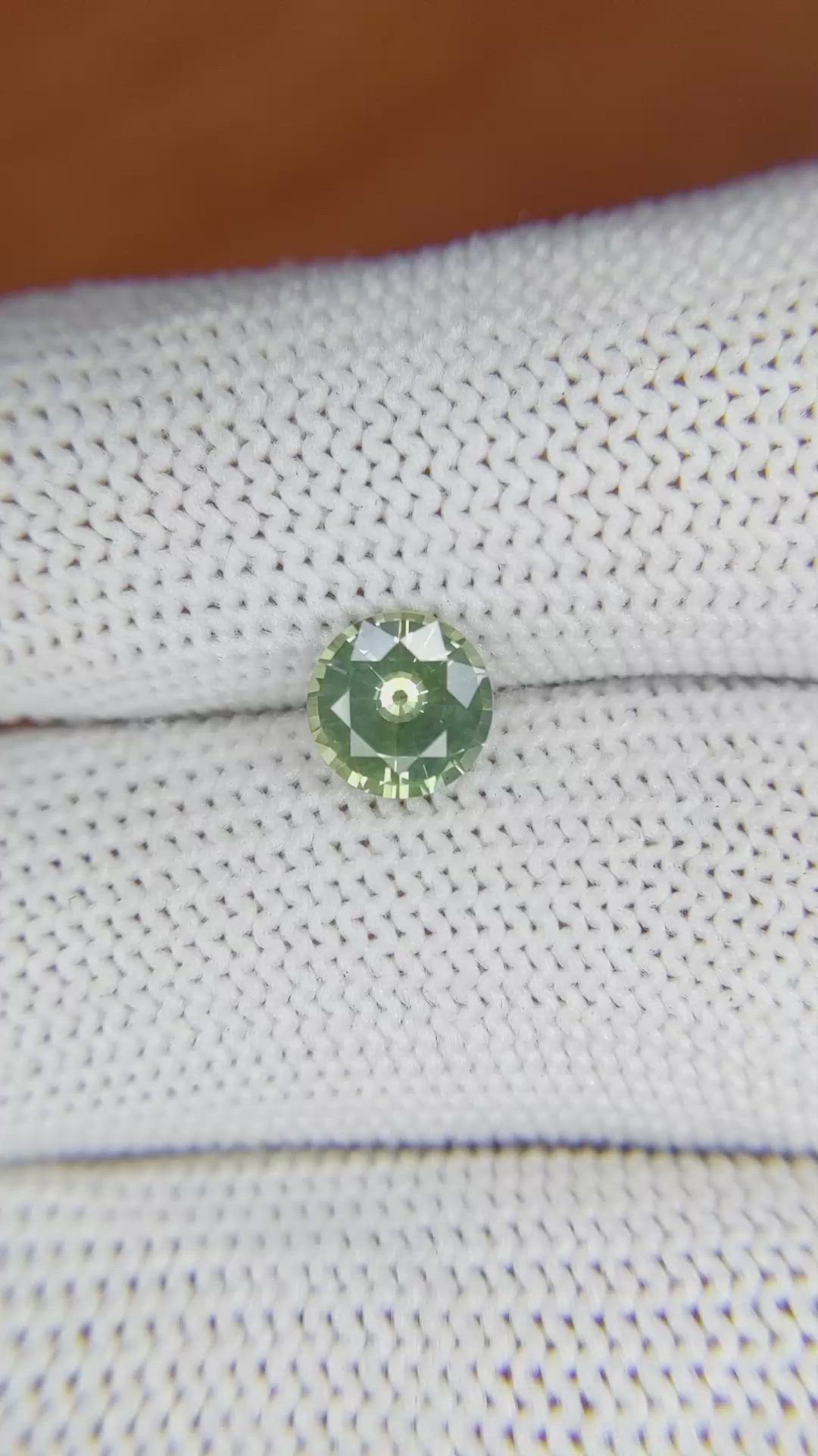 1.31 Ct. Green Sapphire from Ceylon (Sri Lanka) Size Video