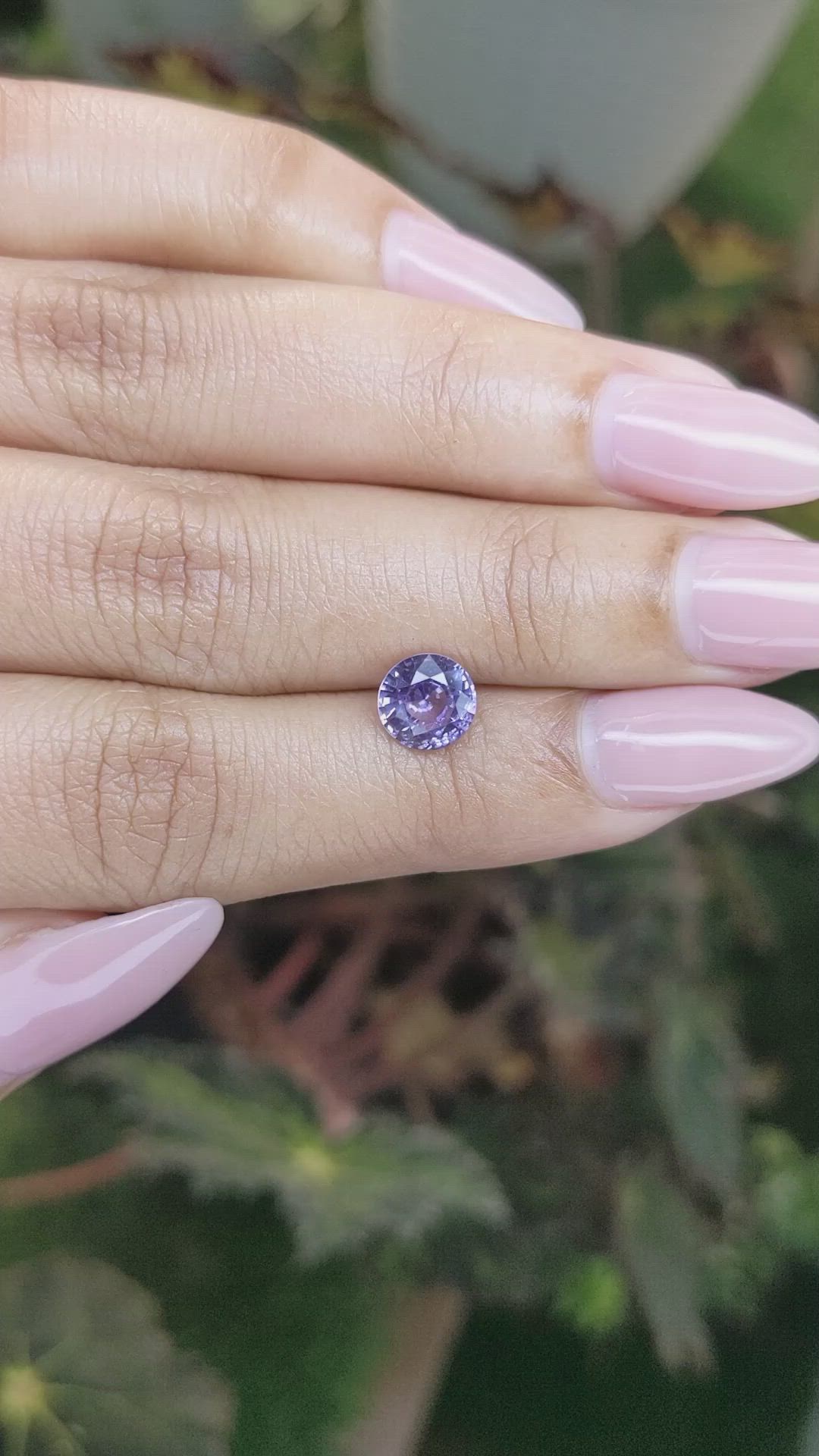 1.50 Ct. Bluish Purple Sapphire from Ceylon (Sri Lanka) Size Video