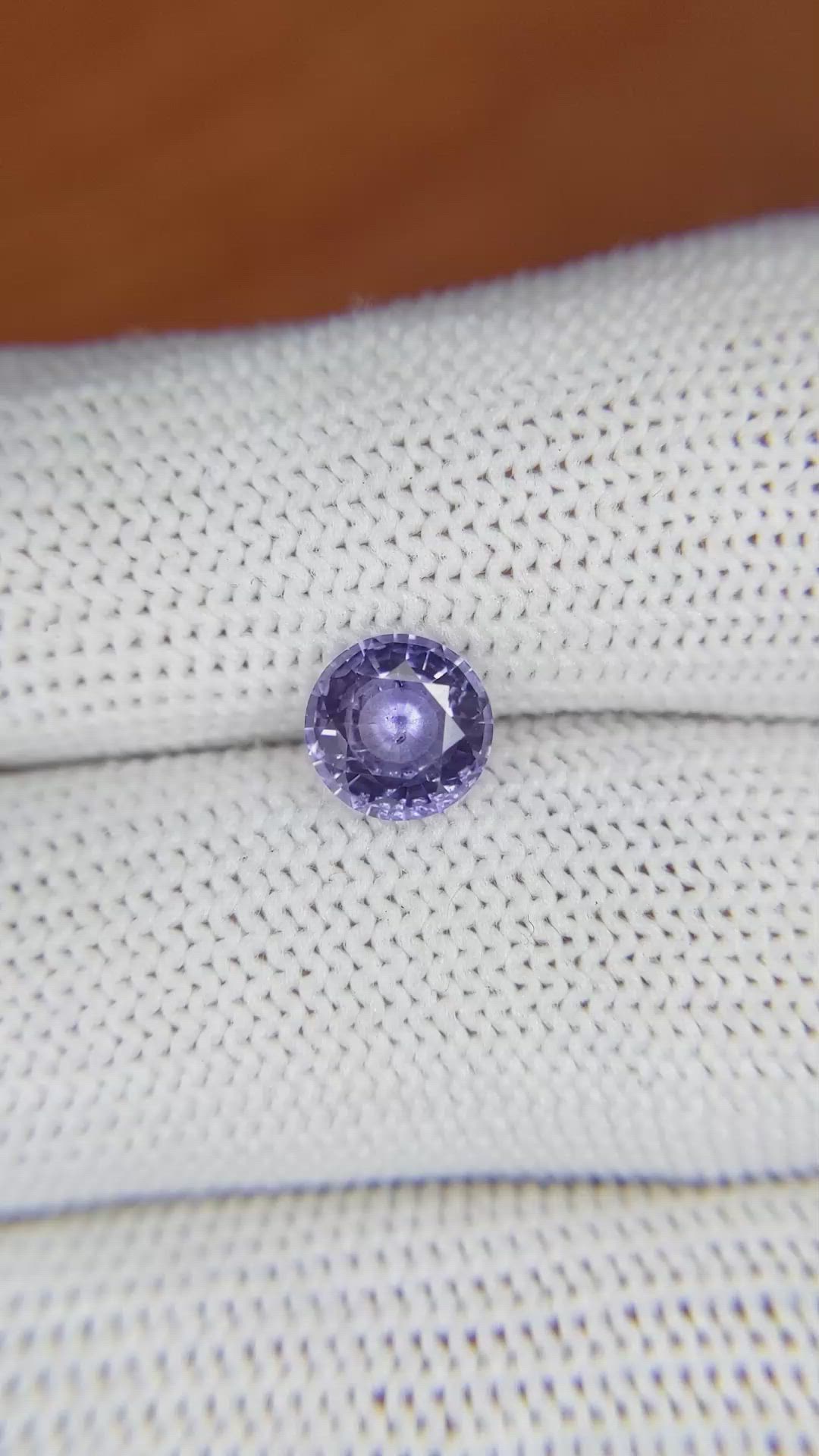 1.50 Ct. Bluish Purple Sapphire from Ceylon (Sri Lanka) Size Video