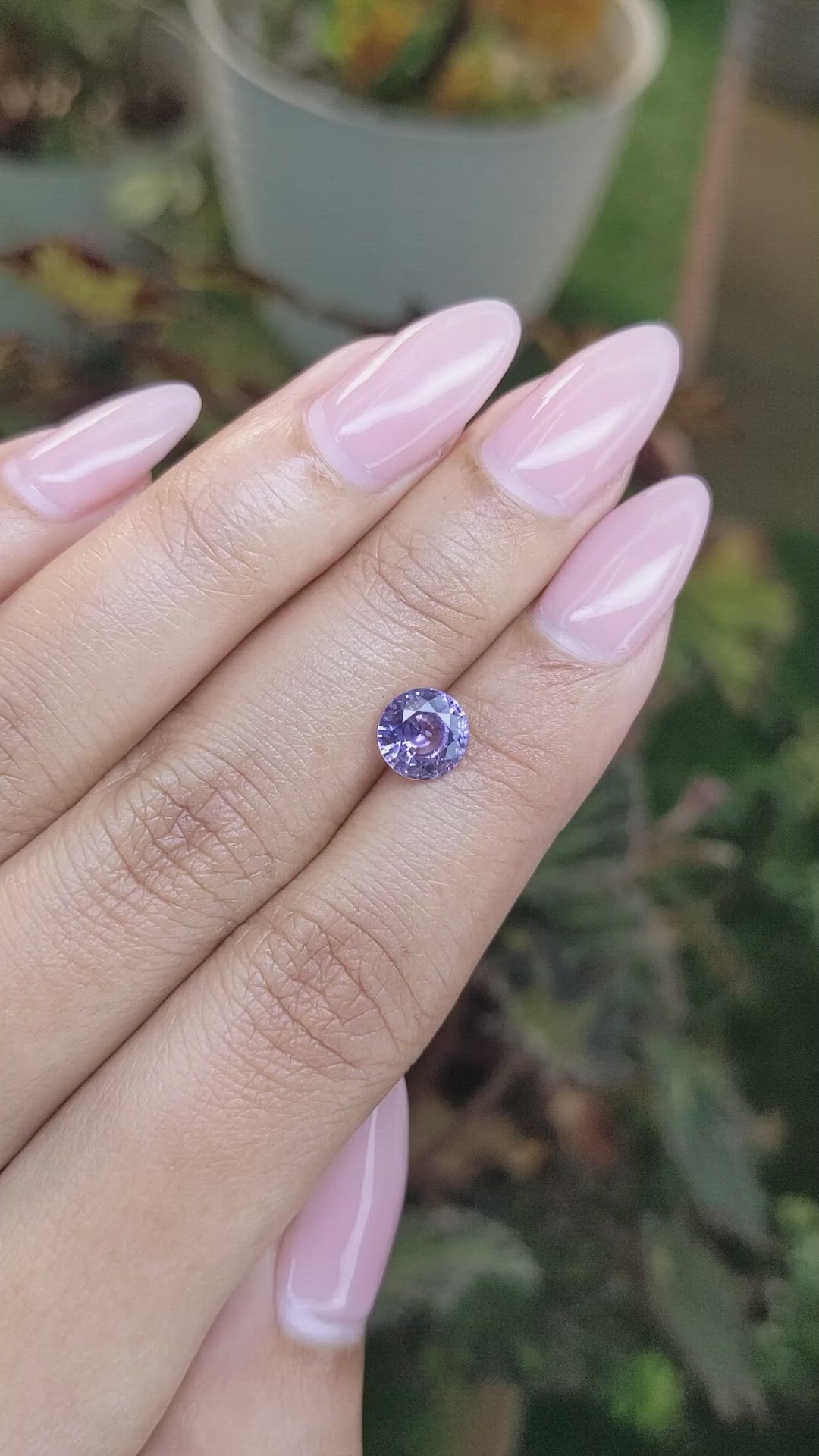 1.50 Ct. Bluish Purple Sapphire from Ceylon (Sri Lanka) Size Video