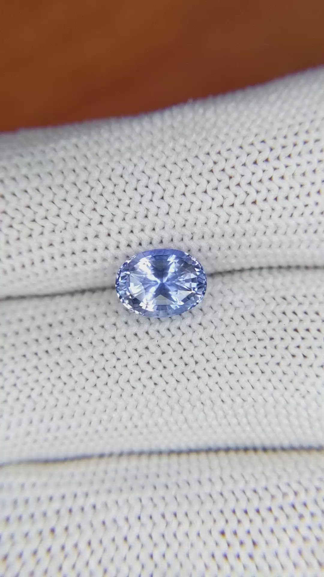 2.17 Ct. Blue Sapphire from Ceylon (Sri Lanka) Size Video