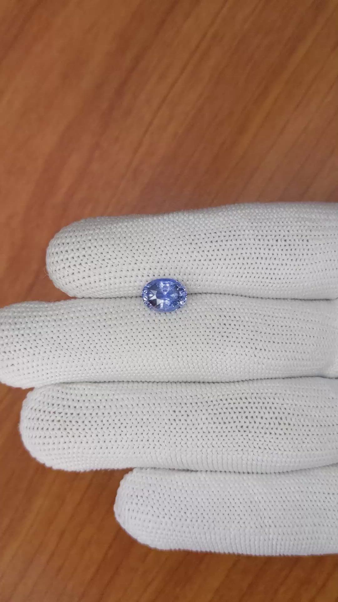 2.17 Ct. Blue Sapphire from Ceylon (Sri Lanka) Size Video