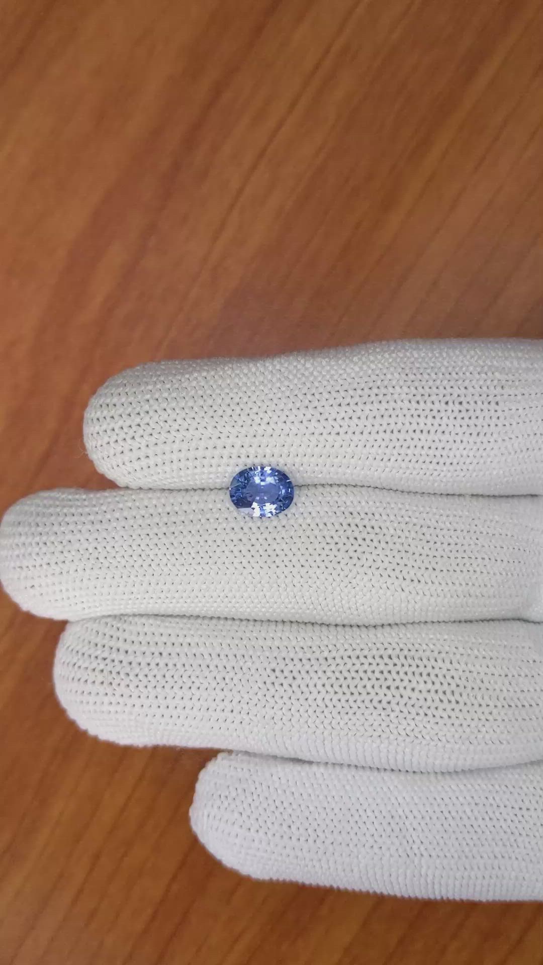 1.25 Ct. Blue Sapphire from Ceylon (Sri Lanka) Size Video