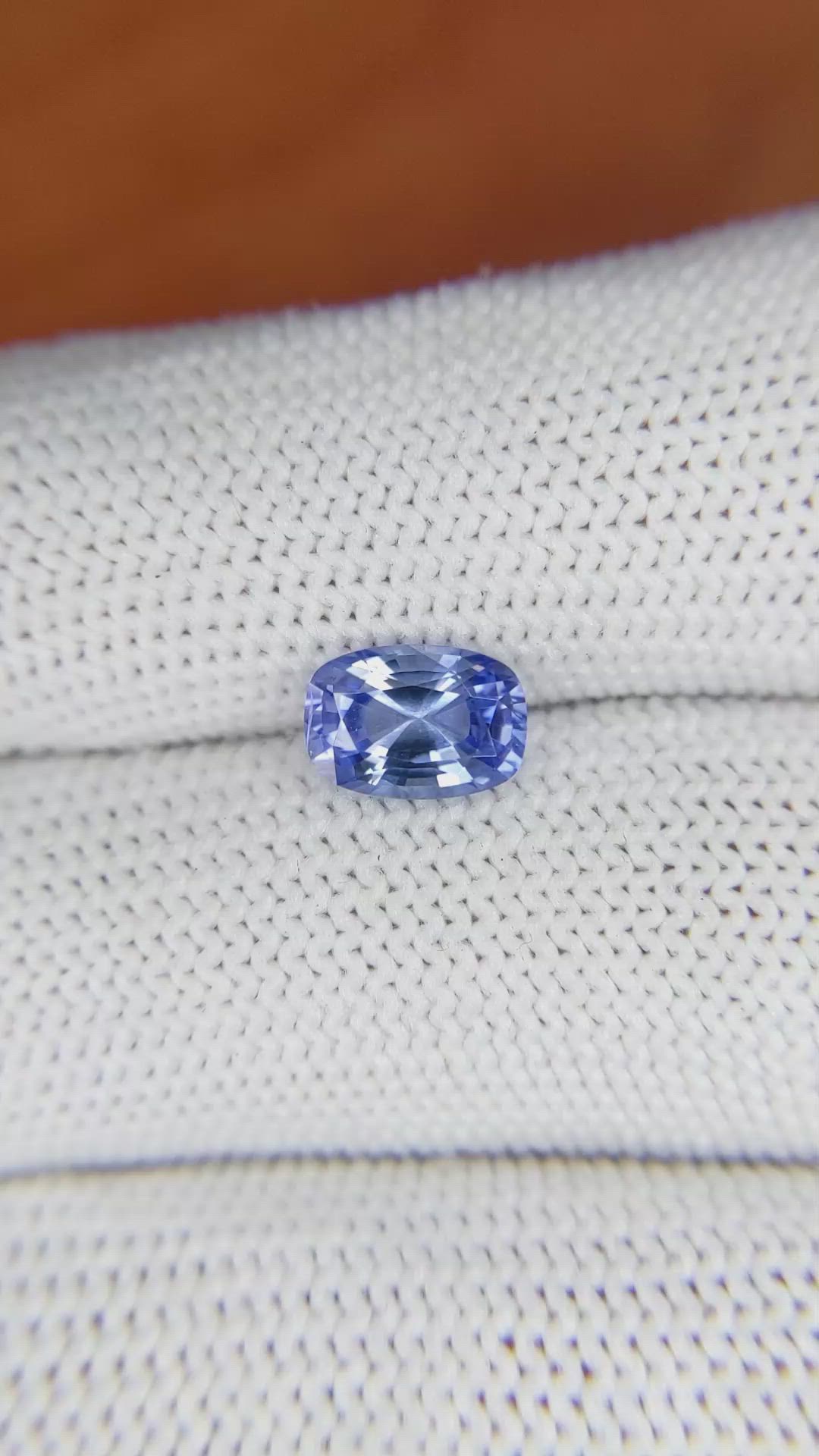 1.60 Ct. Blue Sapphire from Ceylon (Sri Lanka) Size Video