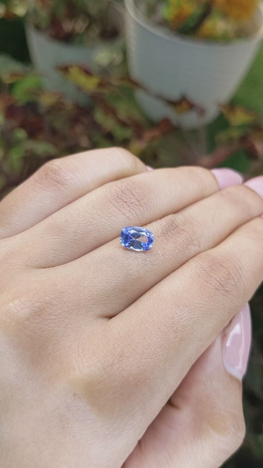 1.60 Ct. Blue Sapphire from Ceylon (Sri Lanka) Size Video