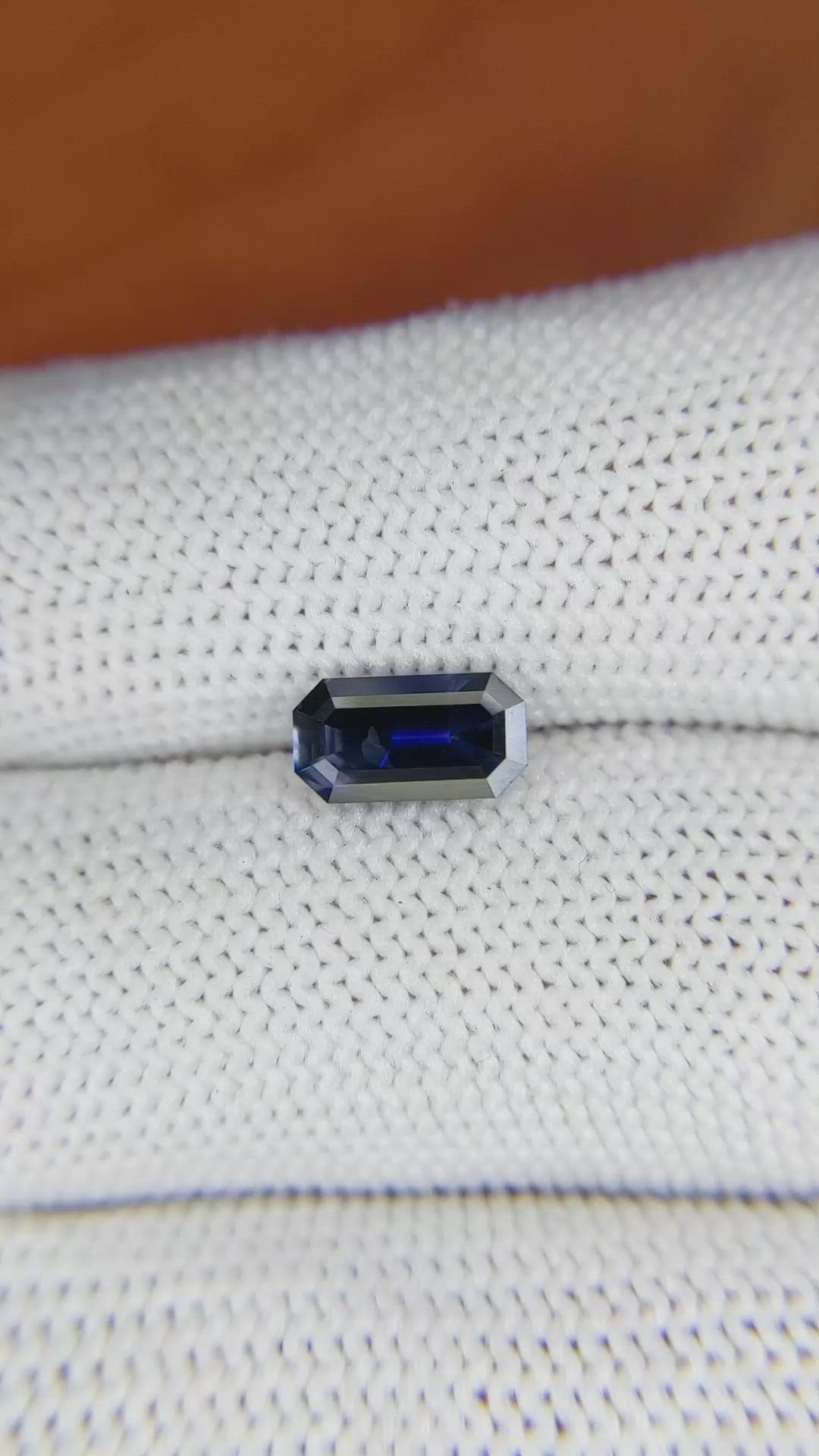 1.29 Ct. Blue Sapphire from Ceylon (Sri Lanka) Size Video